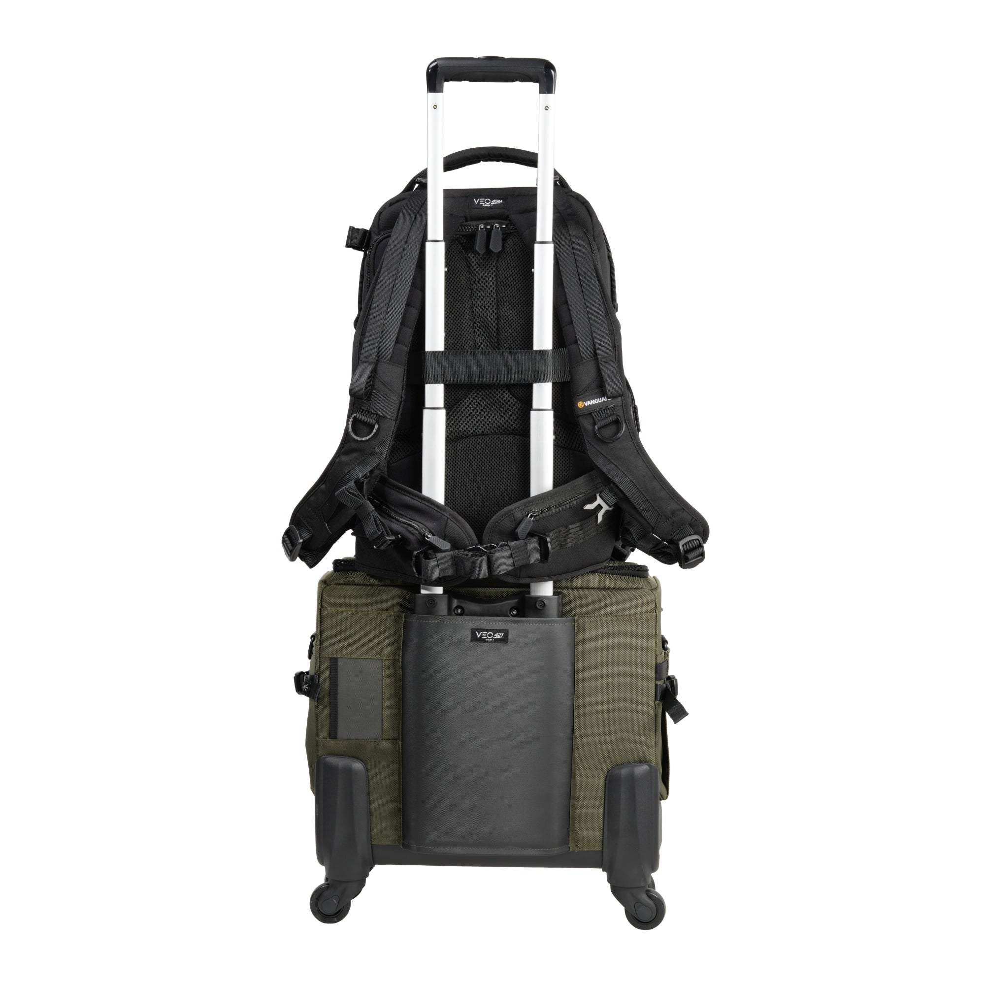 VEO RANGE T 45M BK Waterproof Travel Backpack - 45L Large Capacity Hiking Backpack with USB Charging Port, Black - Perfect for Outdoor Adventures, Camping & Business Travel