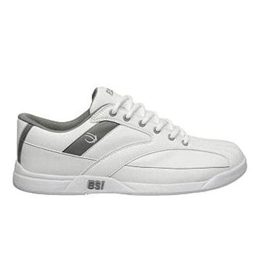 BSI Men's #580 White & Grey Bowling Shoes - Lightweight & Comfortable for League Play & Casual Bowling