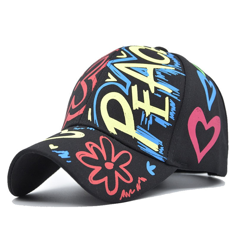 3D Embroidery Cotton Letter Snapback Baseball Cap for Men & Women - Adjustable Dad Hat (Size 56-60CM) - Summer Sun Protection, Streetwear Fashion, Outdoor Sports Accessory