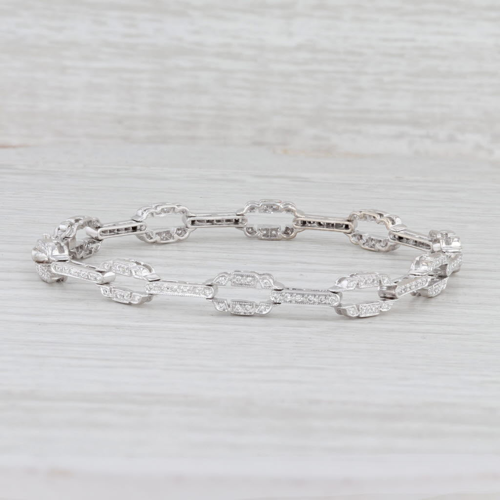 0.48ctw Diamond Tennis Bracelet in 18K White Gold - 6.75