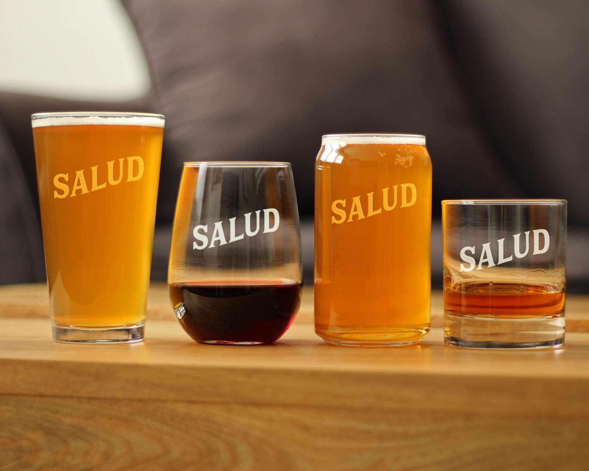 Salud Spanish Cheers Stemless Wine Glass - 17oz Large Unique Spain Themed Gift for Parties, Home Decor & Spanish Culture Enthusiasts - Perfect for Tapas Nights, Spanish Themed Events & Housewarming Gifts