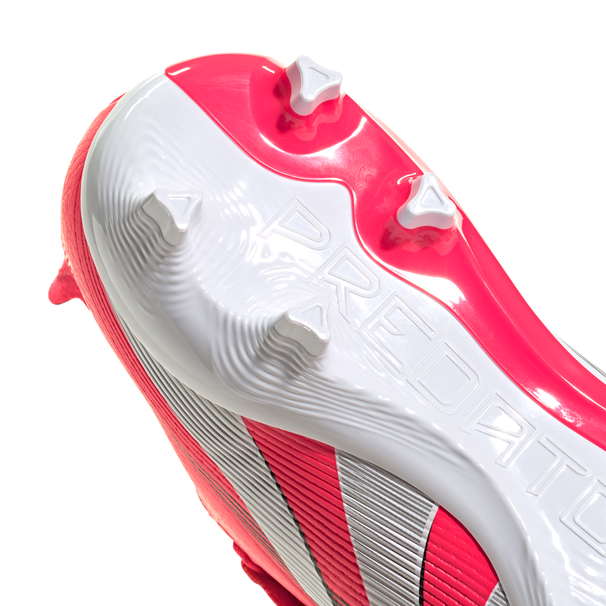 Adidas Predator League FG Soccer Cleats for Men - Fold Over Tongue Football Shoes in Lucid Red/White/Core Black | Perfect for Artificial Grass & Competitive Matches