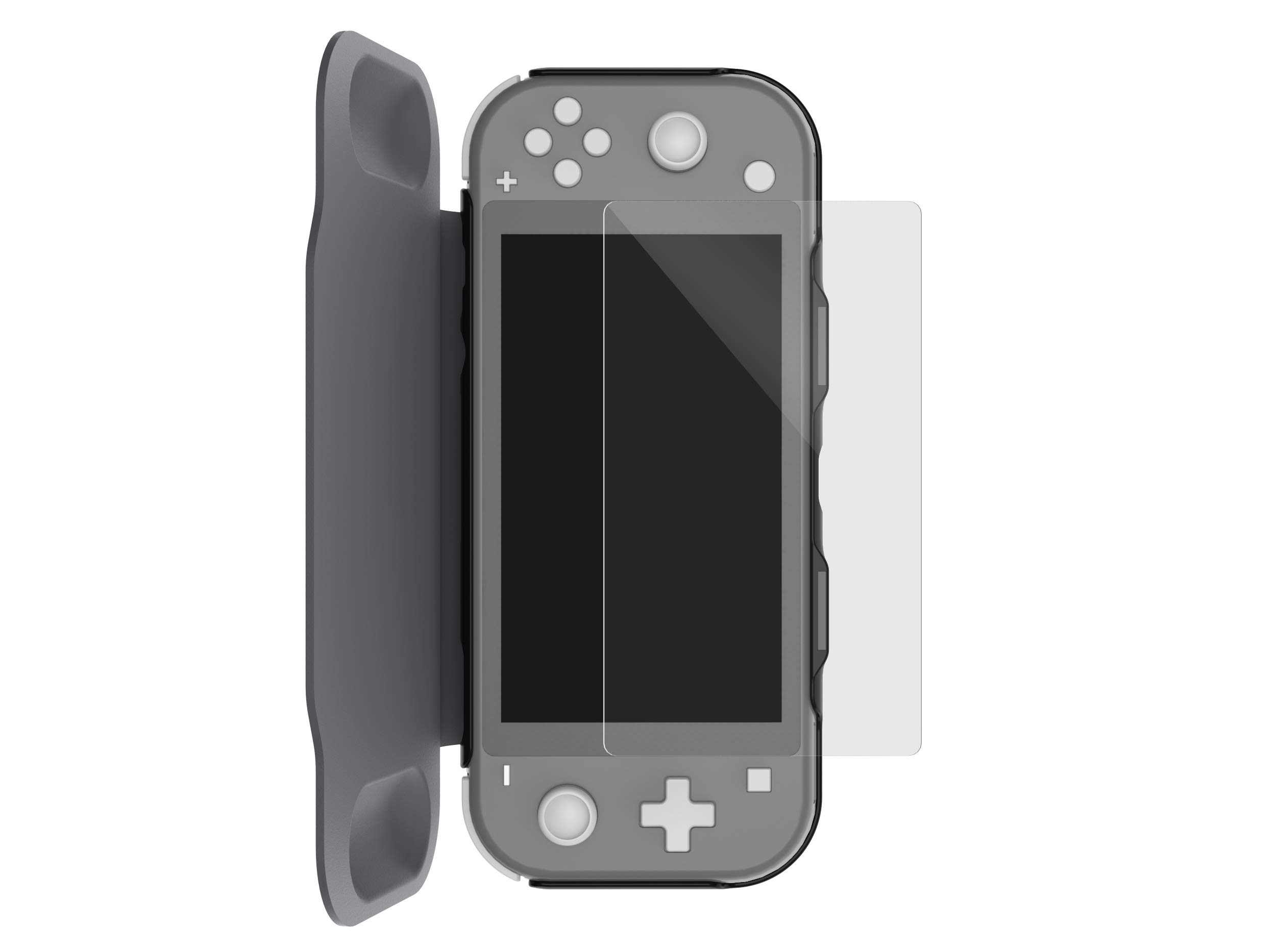 Nintendo Switch Lite Flip Cover Case - Protective Hard Shell Case for Nintendo Switch Lite - Grey - Perfect for Travel, Gaming On-The-Go & Everyday Protection