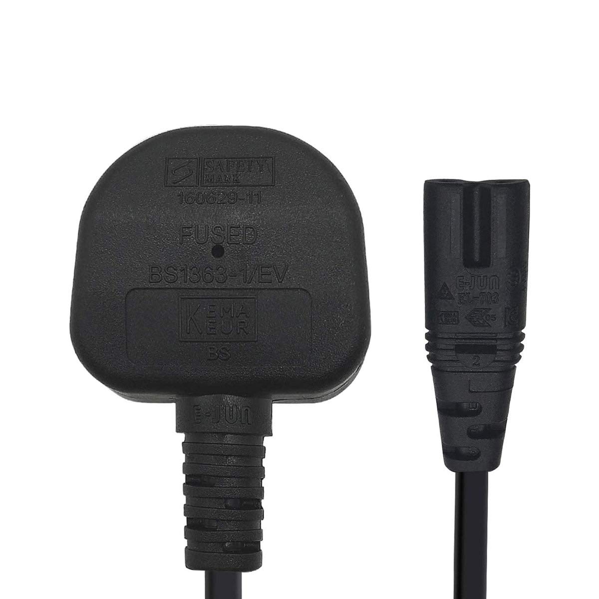 XINYUWIN Figure 8 C7 Power Cord - 6ft Replacement AC Cable for HP Envy/OfficeJet Printers, Canon Pixma/Maxify, Brother/Dymo Label Writers, PS4, Digital Cameras & LED/LCD TVs - Perfect for Home Office & Entertainment Setup