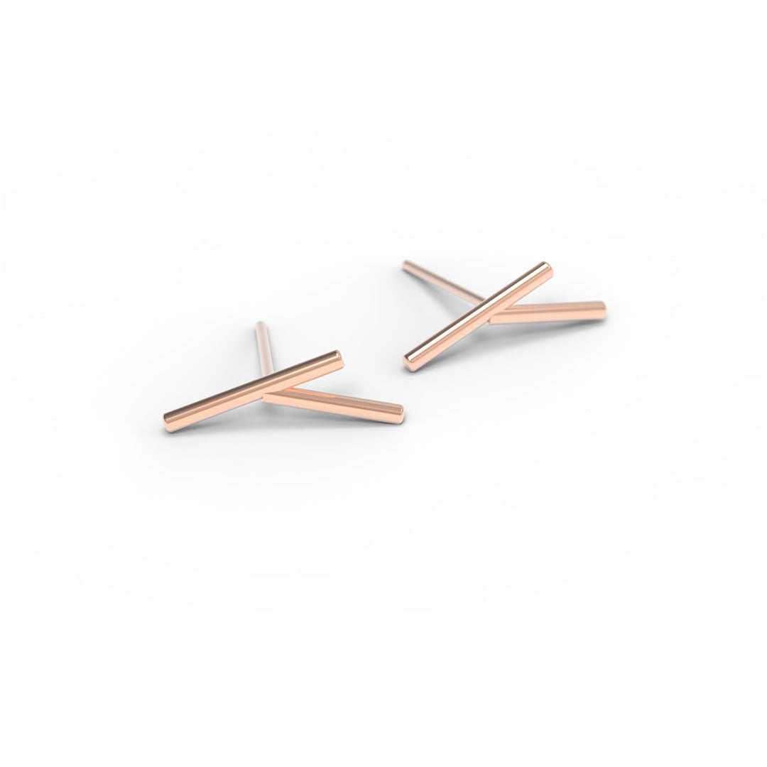Mini Stud Earrings for Women - Dainty Gold & Silver Branch Design Studs - Perfect for Everyday Wear, Gifts & Special Occasions