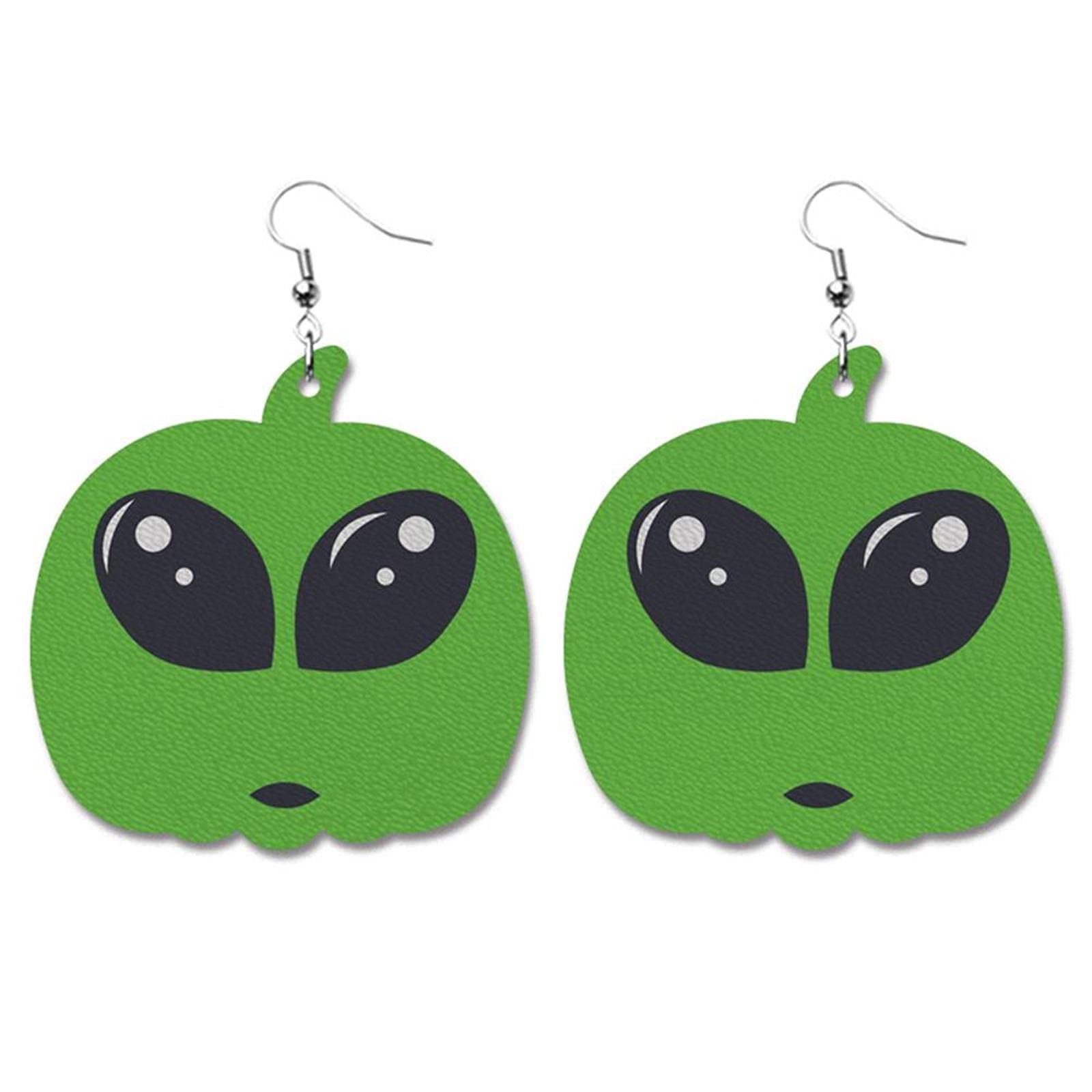 Handmade Thanksgiving & Halloween Pumpkin Demon Drop Earrings – Colorful Cartoon Leather Dangle Ear Pendants for Women & Girls | Autumn Fall Jewelry Gift for Parties, Cosplay & Festive Occasions