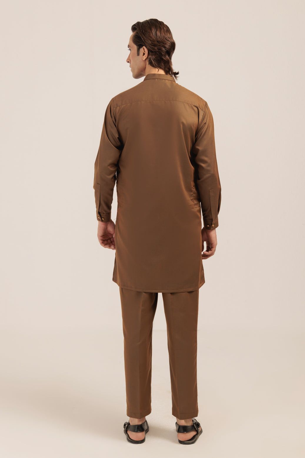 Stylish Blended Golden Kurta Shalwar Set for Women - Traditional Pakistani Outfit for Festivals, Weddings & Special Occasions
