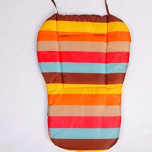 WHZ Baby Stroller Seat Pad - Soft & Washable Stroller Mat Accessory for Infants (Rainbow Color) - Perfect for Car Seats, Baby Carriages & Strollers - Ideal for Outdoor Walks, Shopping & Travel