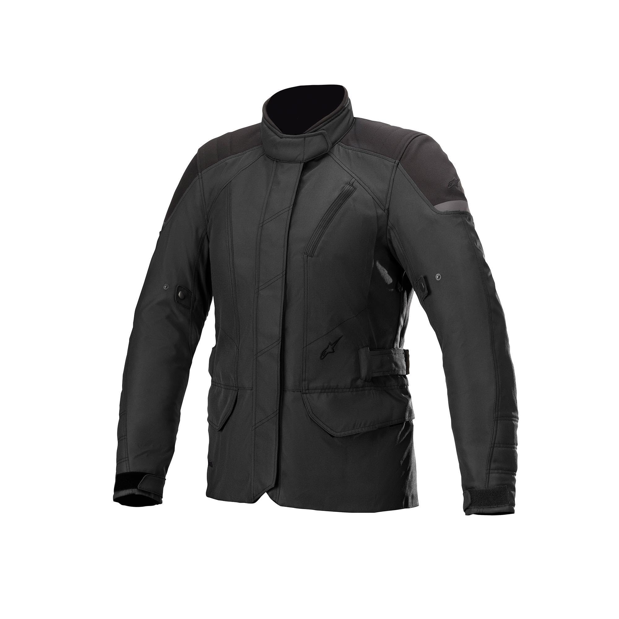 Alpinestars Stella Gravity Drystar Women's Motorcycle Jacket - Small, Black/Black - Waterproof & Windproof Riding Gear for Street & Adventure Biking