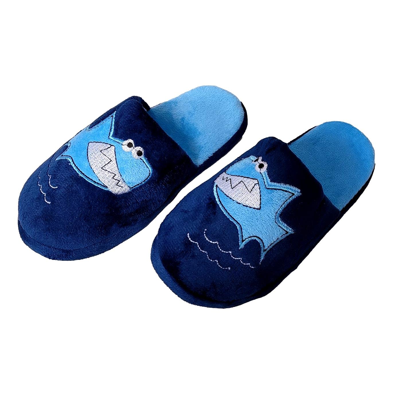 Happy Shark Slippers for Boys - Soft & Comfortable House Shoes for Kids - Perfect for Indoor Play, Lounging & Gift Giving