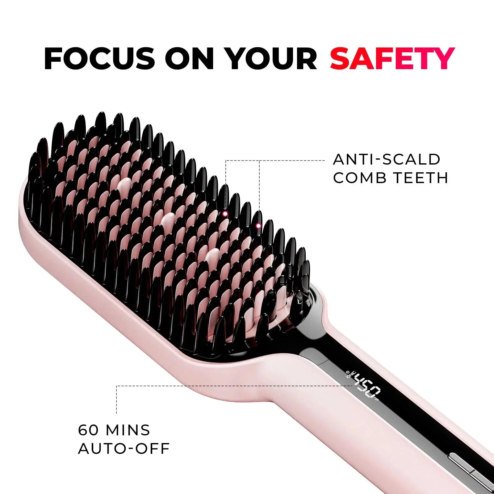 TYMO iONIC PLUS Pink Hair Straightener & Styler - Professional Ionic Ceramic Flat Iron for Smooth, Shiny Hair - Perfect for Home & Salon Use