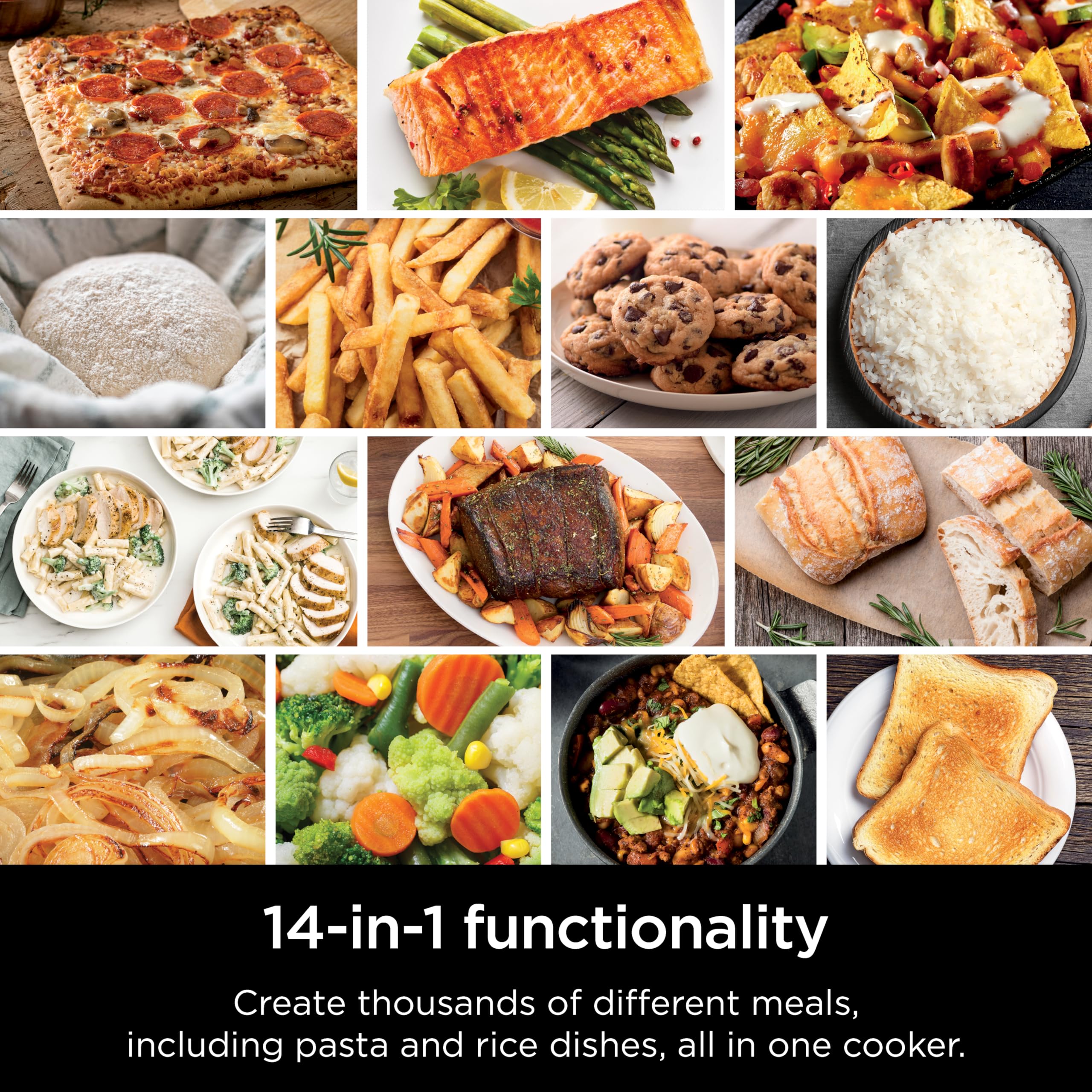 Ninja R-SFP701 14-in-1 Multicooker, Oven & Air Fryer - 15-Minute Meals, 3 Accessories, Grey (Renewed) - Perfect for Quick Family Dinners, Meal Prep & Healthy Air Frying