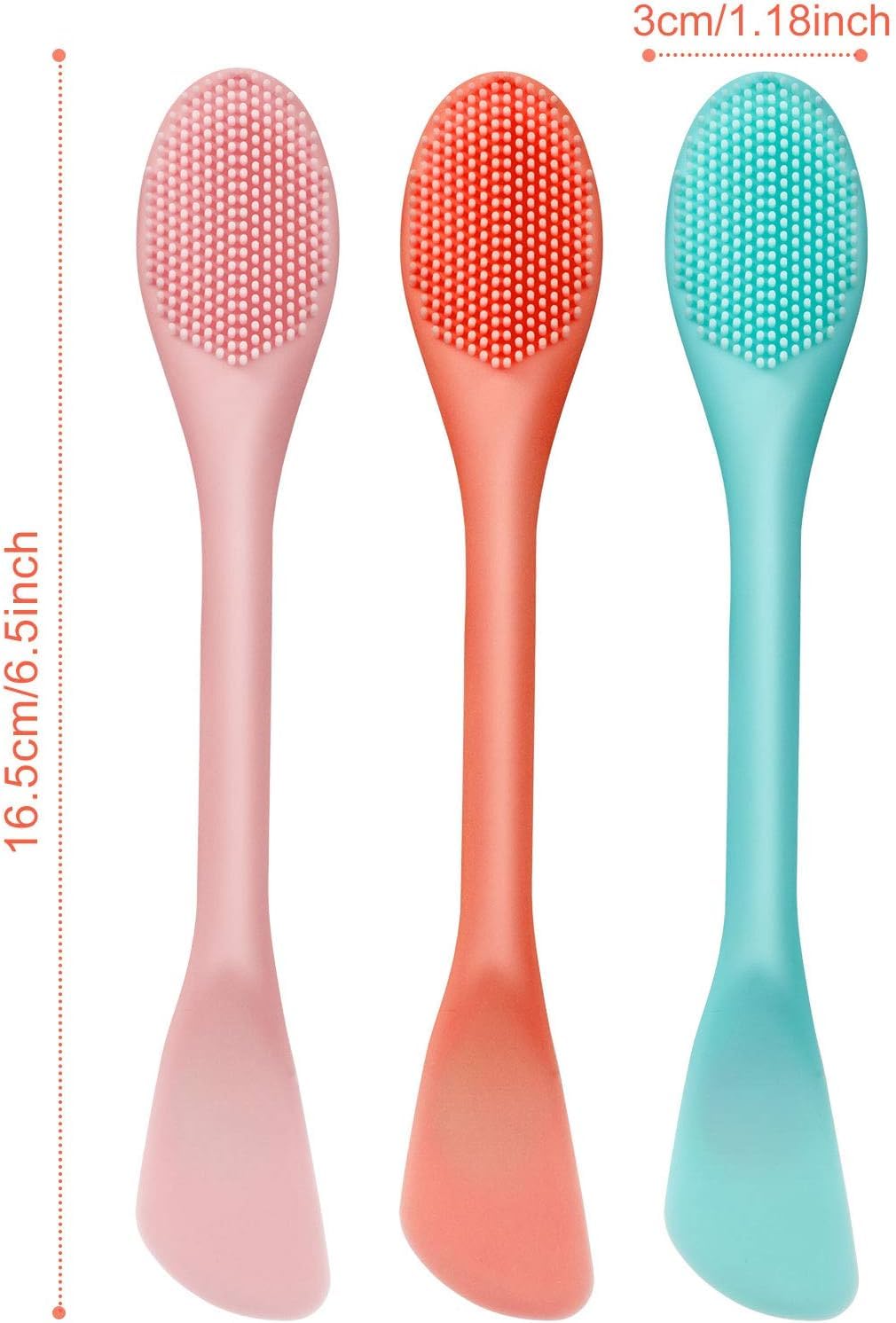 **Jnkb Ultra Soft Silicone Face Mask Applicator & Lip Cleansing Brush - Hygienic Exfoliating Tool for Skincare Routine (Multicolor, Pack of 1) - Perfect for Daily Facial Cleansing & Spa Treatments**