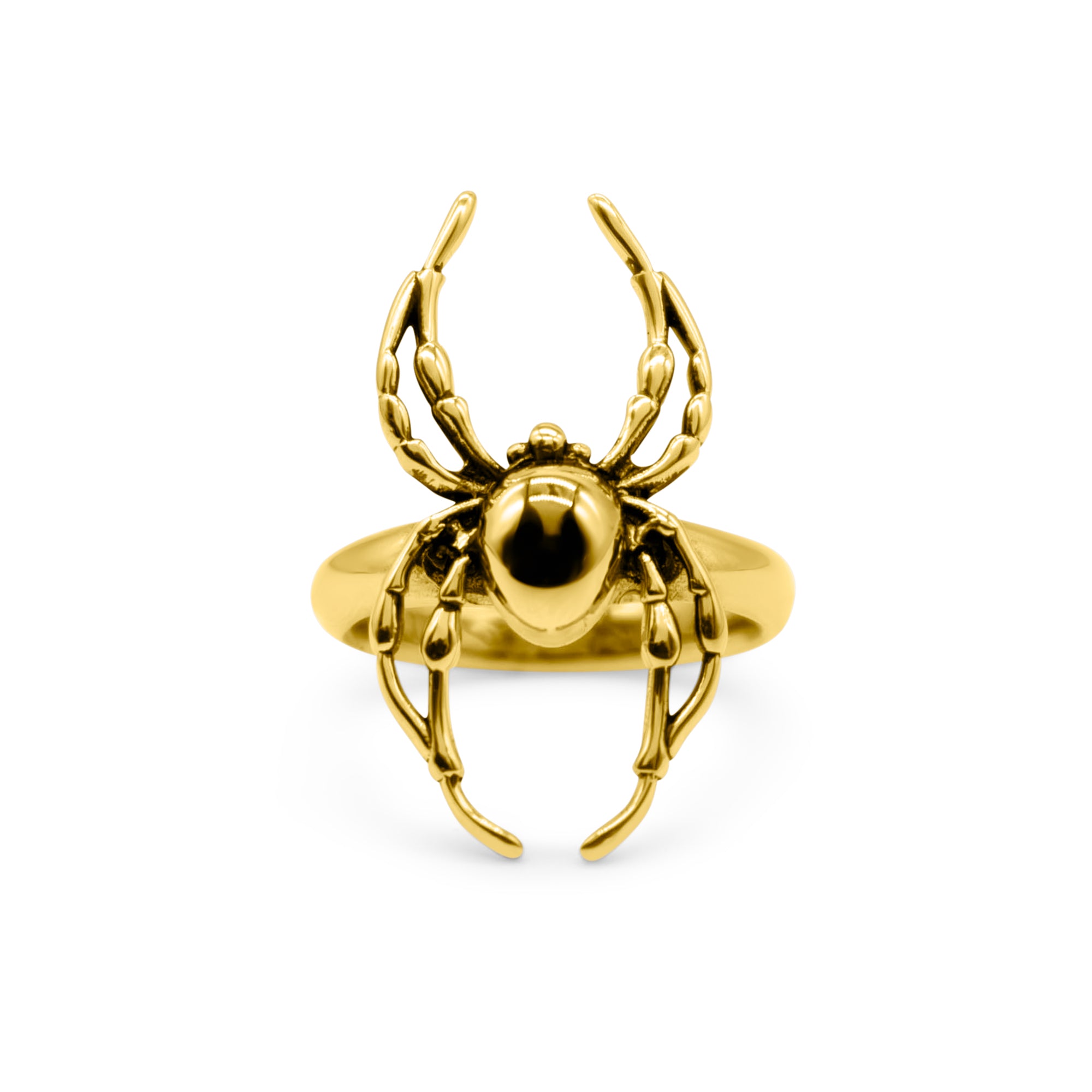 Gold Orb Weaver Spider Ring - Elegant Gothic Jewelry for Women - Perfect for Halloween, Cosplay & Dark Fashion Accessories