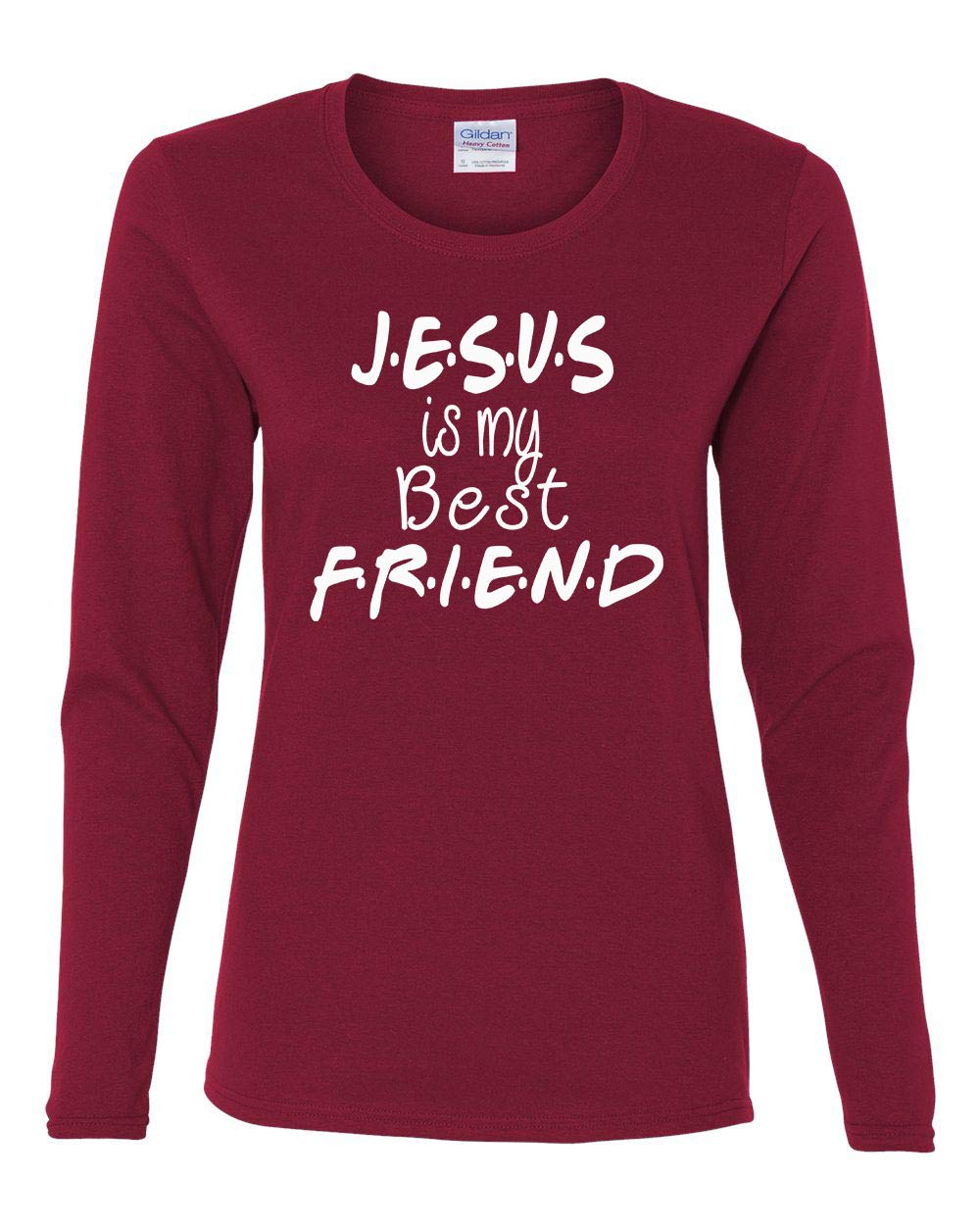 TSC Jesus is My Best Friend Women's Long Sleeve T-Shirt - Faith-Inspired Comfort for Church, Worship & Daily Wear