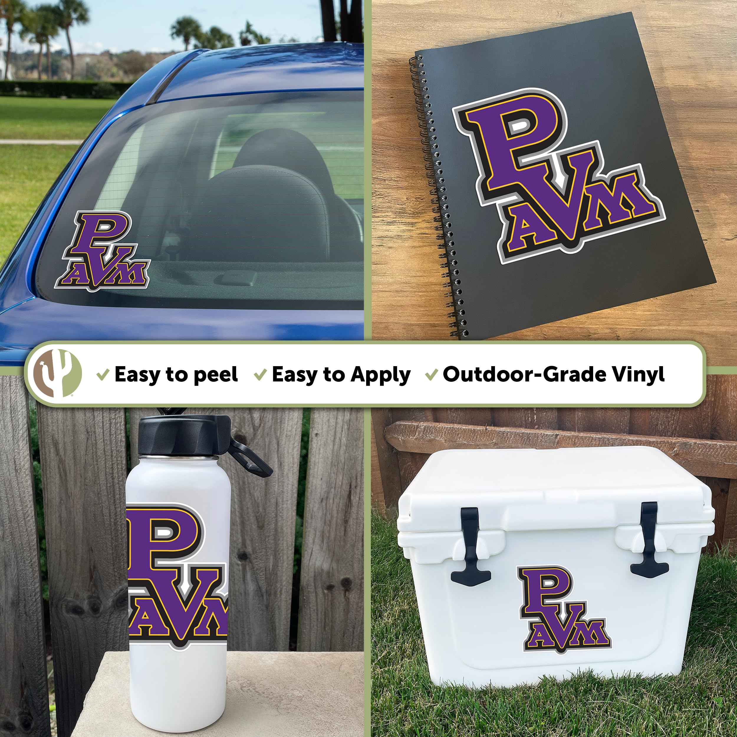PVAMU Panthers Vinyl Decal Sticker - Desert Cactus Design for Laptop, Water Bottle, Car & Scrapbook - Prairie View A&M University Pride - Perfect for School Spirit, Gifts & Fan Collections