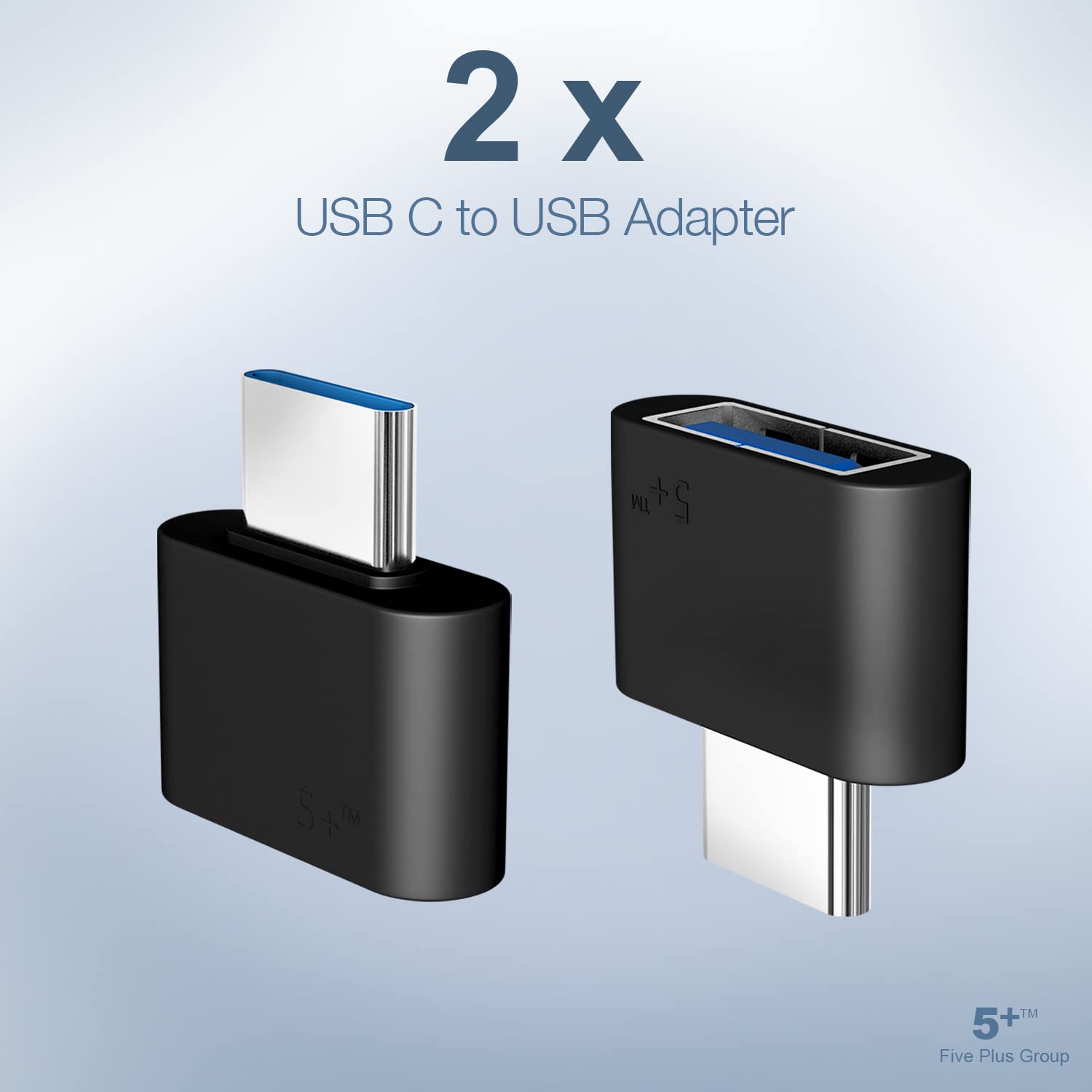 5-Pack USB C to USB Adapter (3.0) - USB-C Male to USB Female Converter - Compatible with MacBook Pro 2021, MacBook Air, iPad mini 6, Surface Pro 8/X - Perfect for Data Transfer & Charging Type-C/Thunderbolt 4/3 Devices at Home, Office or Travel