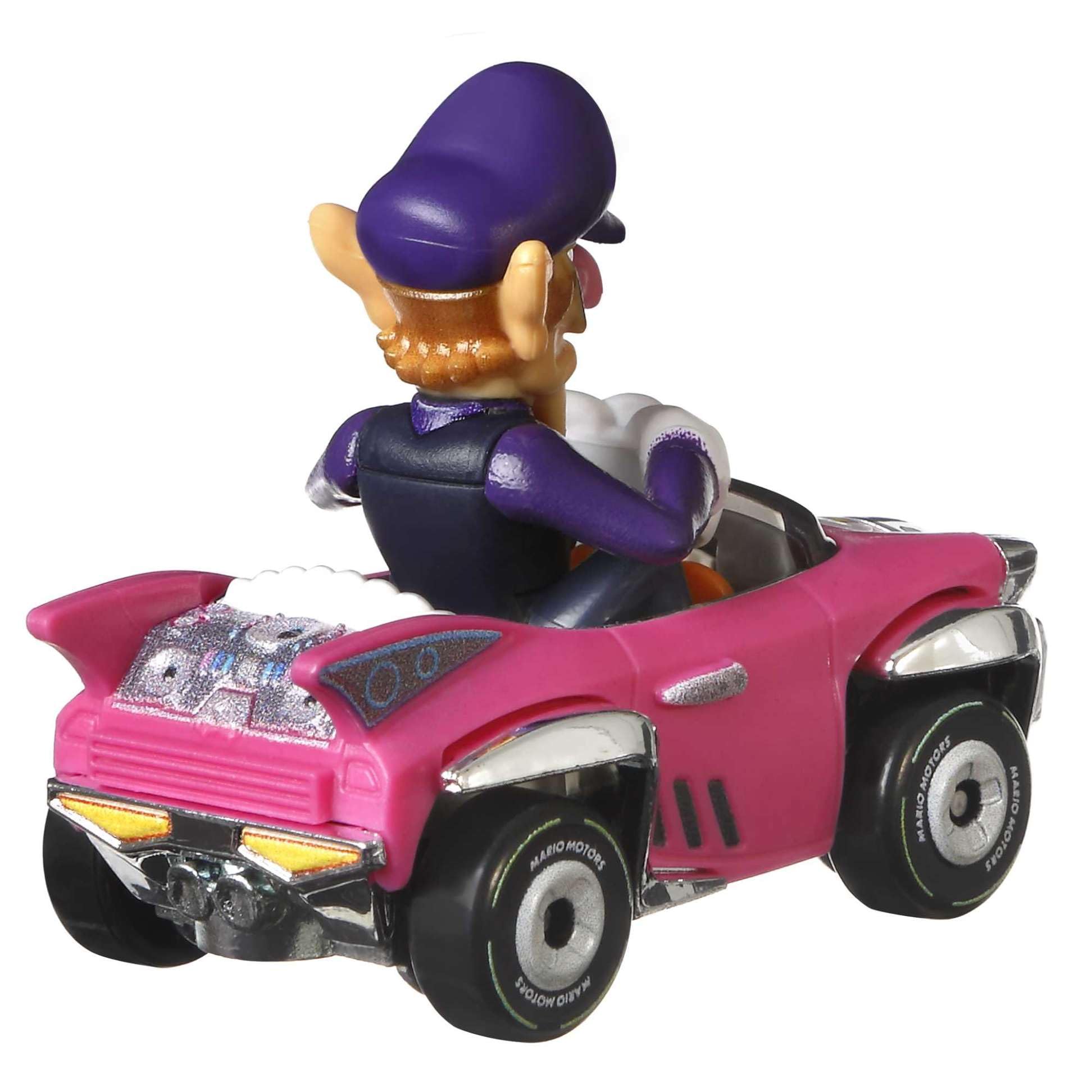 Hot Wheels Mario Kart Waluigi Pink Purple Badwagon Die-Cast Car - Collectible Toy for Kids & Adults - Perfect for Racing Games, Display & Gift Giving