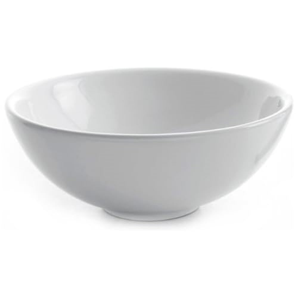 Kraus KCV-141-CH White Round Ceramic Kitchen Sink with Pop-Up Drain Chrome Finish - Perfect for Bathroom Vanity, Farmhouse Kitchen & Modern Home Decor