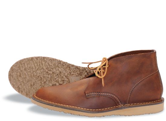 Men's WEEKENDER CHUKKA 3322 Boots in Copper Rough & Tough Leather - Comfortable Casual & Work Boots for Outdoor Adventures and Daily Wear