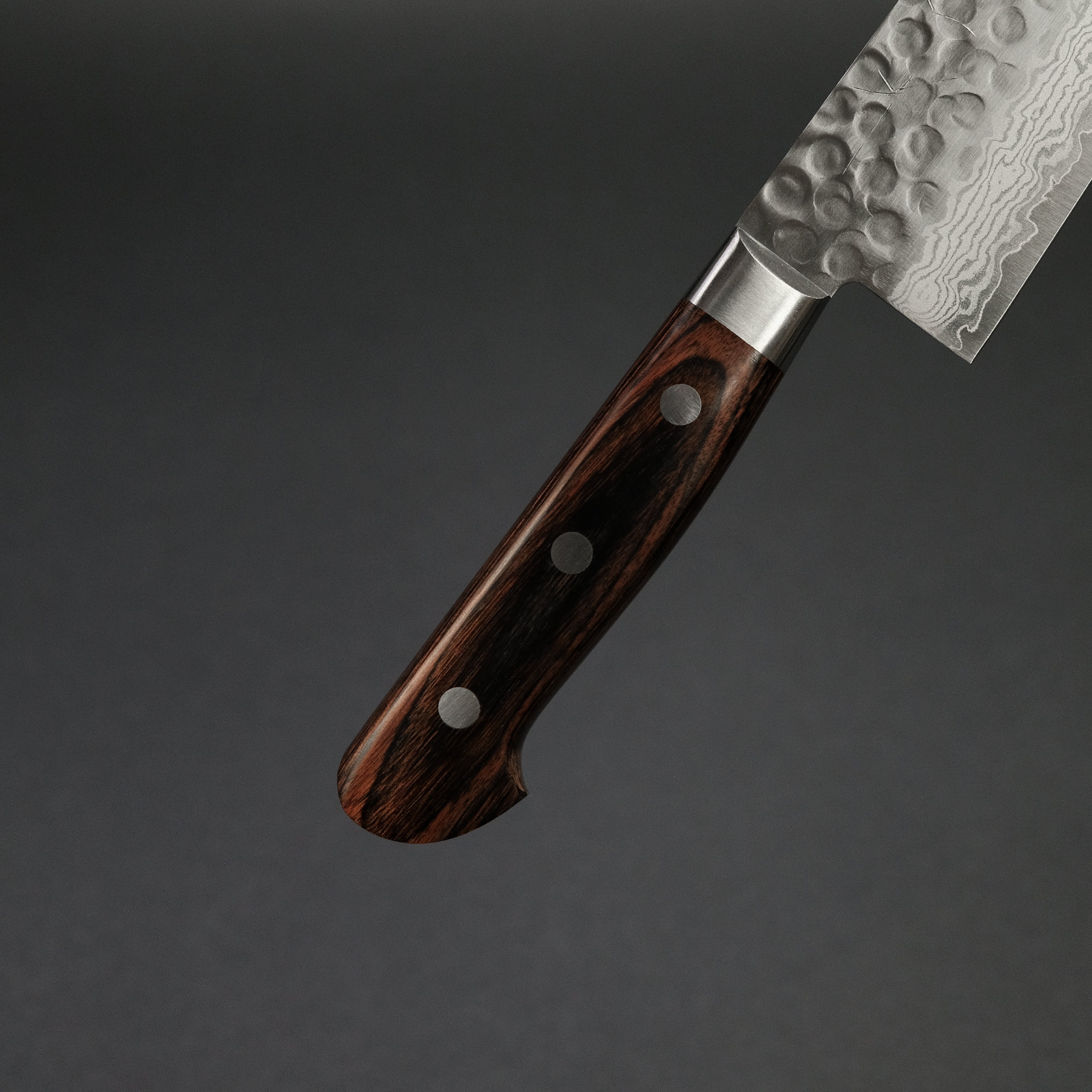 Hitohira HG Tsuchime Damascus Gyuto 210mm Japanese Chef Knife - Imitation Mahogany Handle for Professional Cooking, Sushi & Meat Cutting