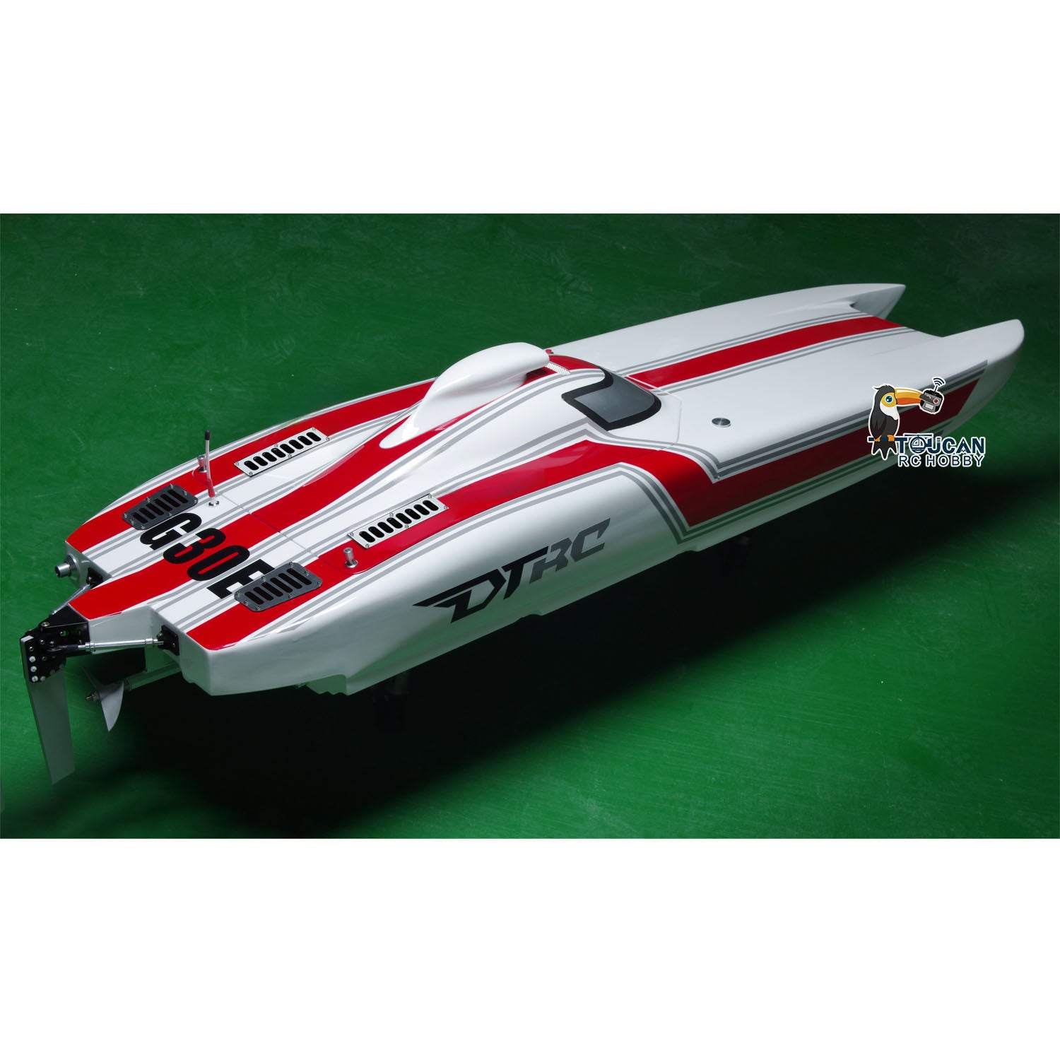 G30E 30CC Gas-Powered Racing RC Boat Kit - Painted Kevlar Hull, DIY Model with Engine, Servo & Controller (1300x360x220mm) - High Speed 65-70km/h - Perfect for Lakes, Ponds & Competitive RC Racing