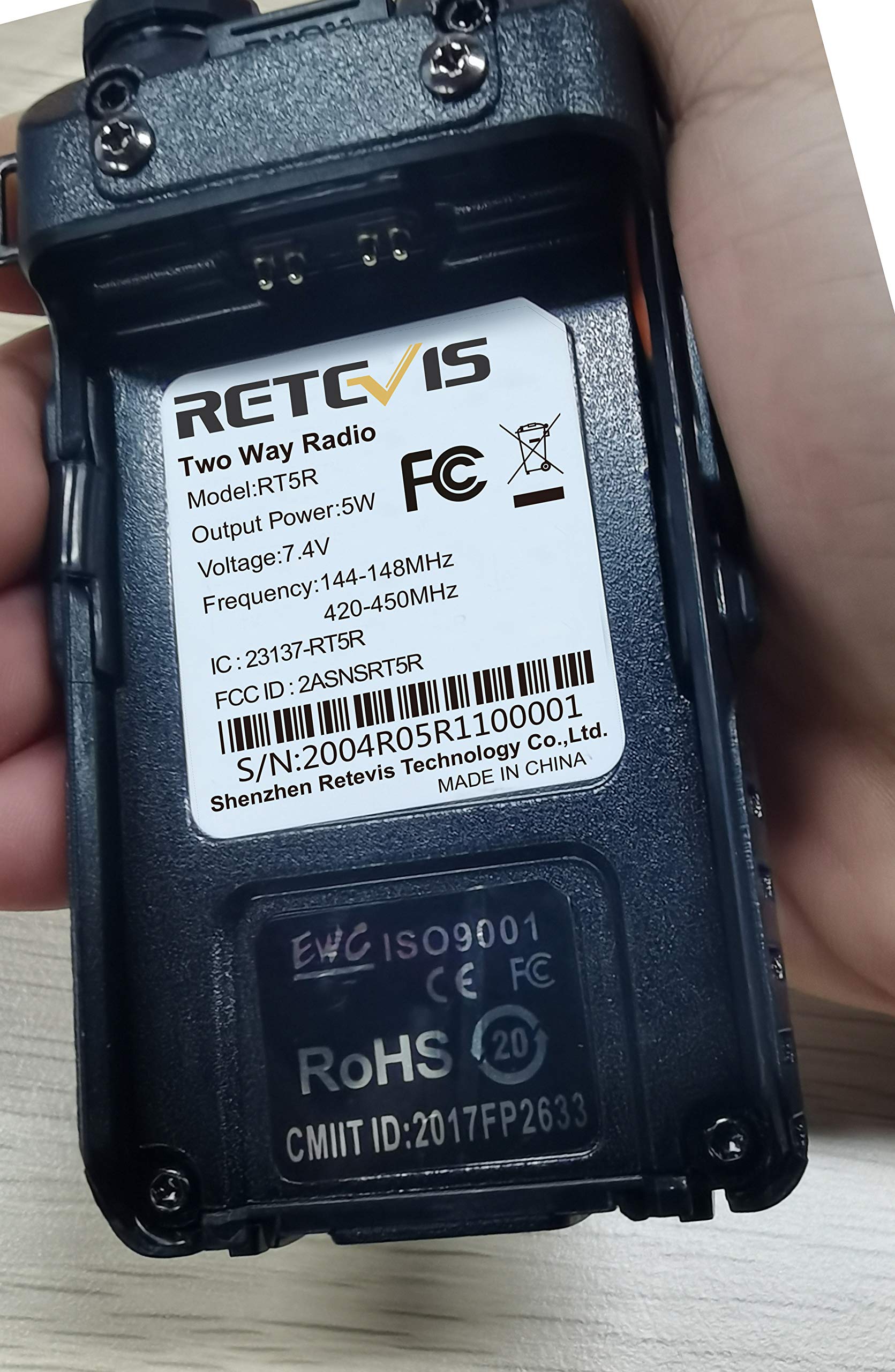 Retevis RT5R Dual Band Two Way Radio - Long Range Walkie Talkies for Adults, High Power Ham Radio with 128 Channels, Flashlight & 1400mAh Battery (6 Pack) - Ideal for Outdoor, Construction Sites, Warehouses, Hiking & Emergency Communication