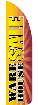 Feather Flag Banner for Sidewalk - High Visibility Advertising Flag for Warehouse Sales & Outdoor Promotions | Perfect for Retail Stores, Car Dealerships & Events