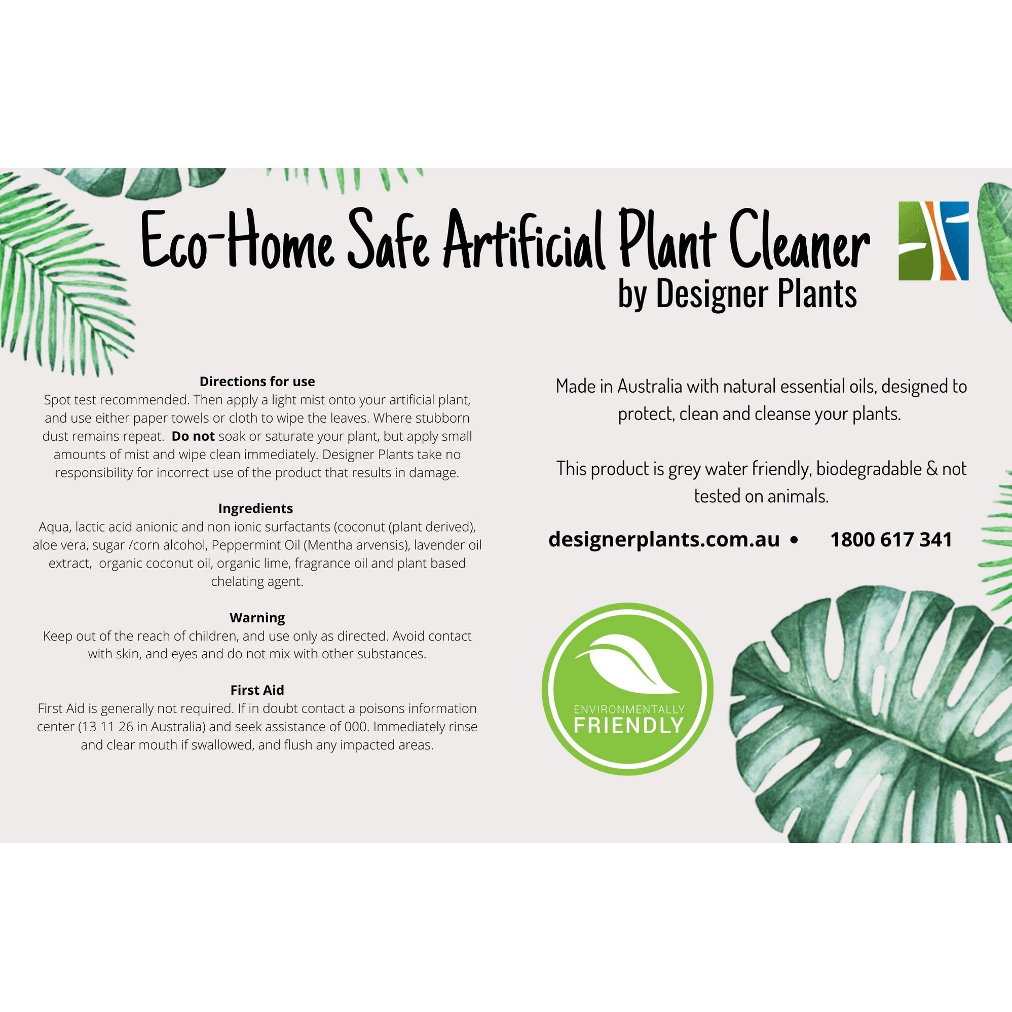 Eco-Friendly Artificial Plant Cleaner - Safe & Effective Fake Plant Dust Remover for Home, Office & Decor Maintenance