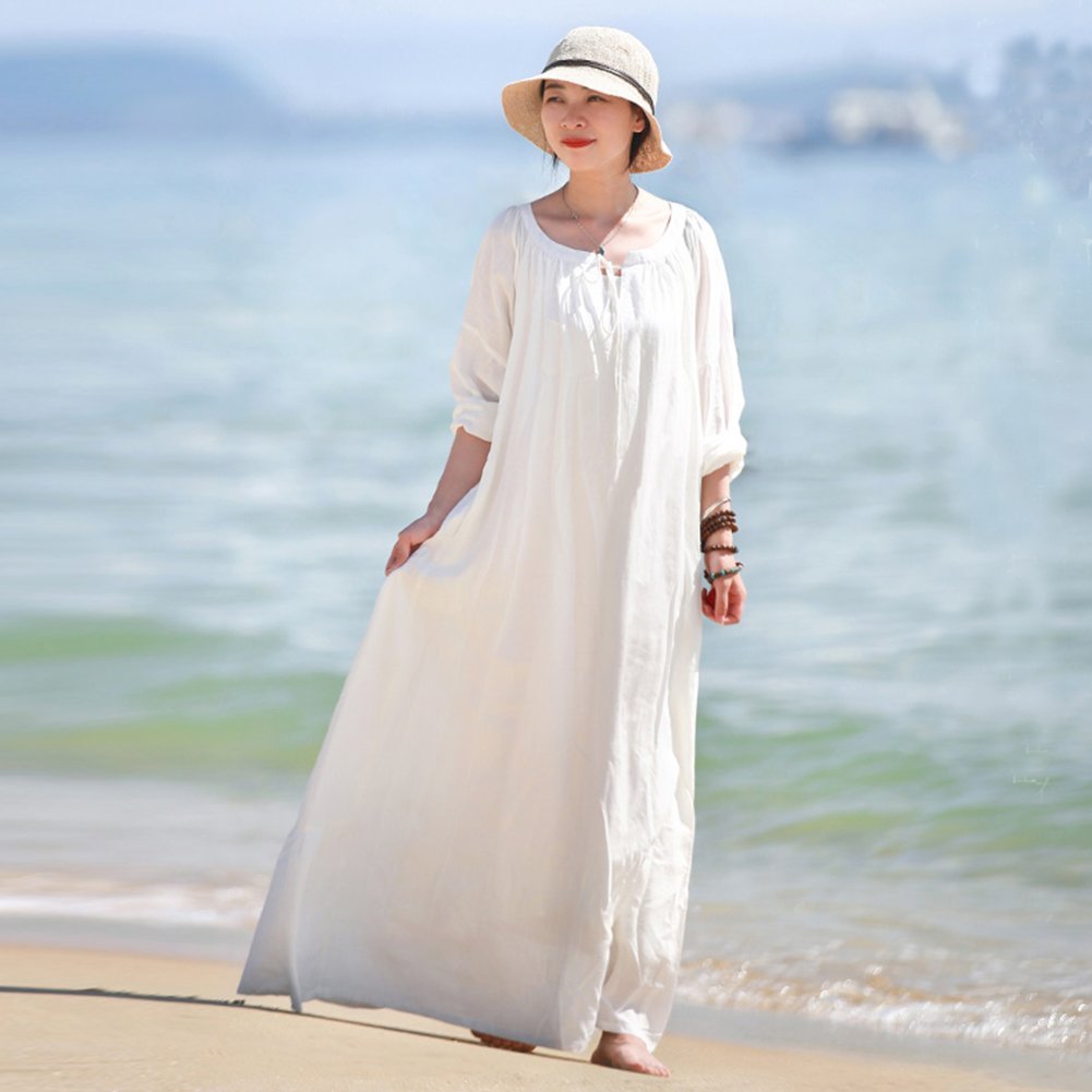 Elegant White Long Sleeve Maxi Dress for Women - Perfect for Weddings, Parties & Special Occasions