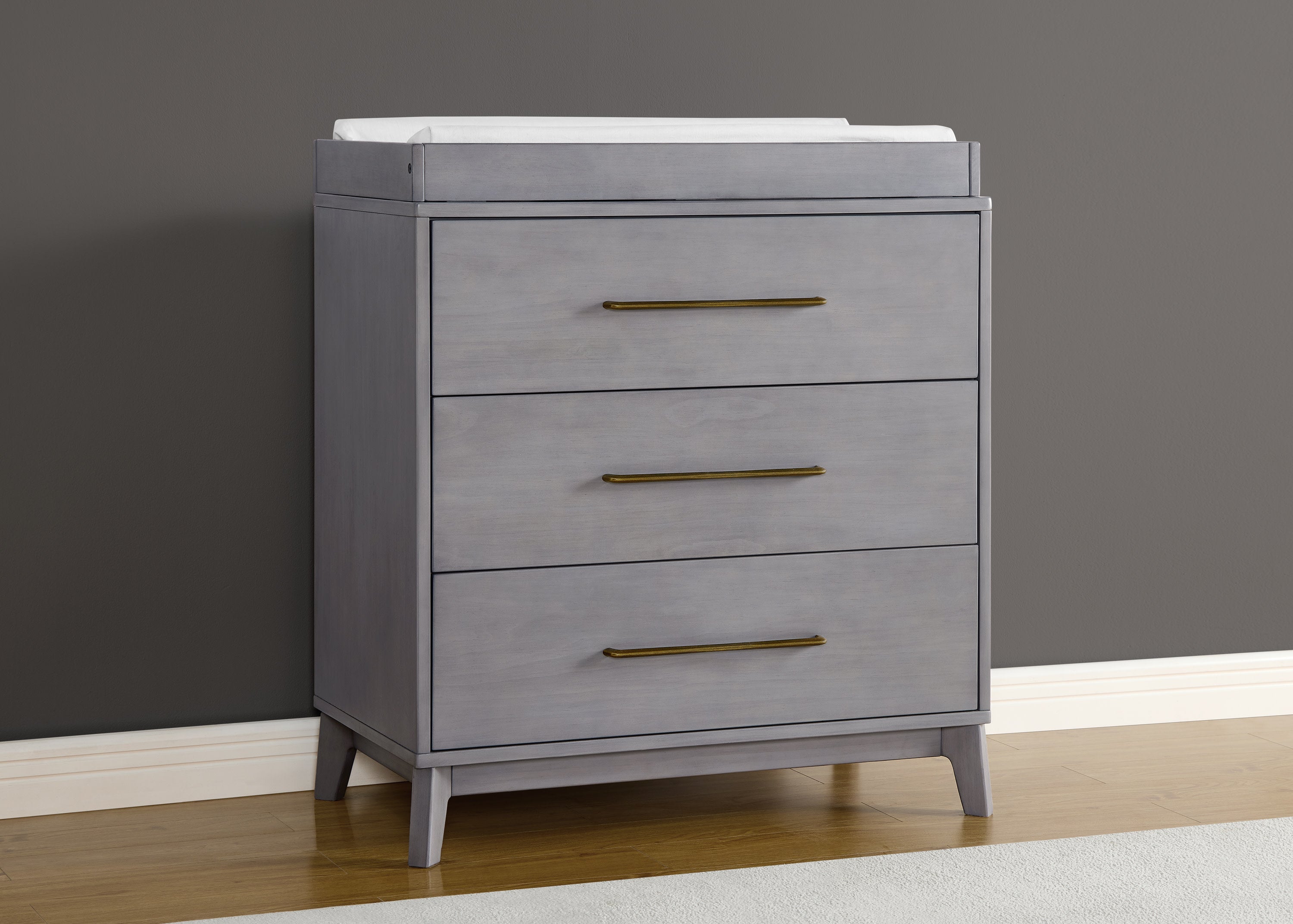 Spencer 3 Drawer Baby Dresser with Changing Table Top & Safety Interlocking Drawers - Perfect for Nursery Organization & Diaper Changing Station