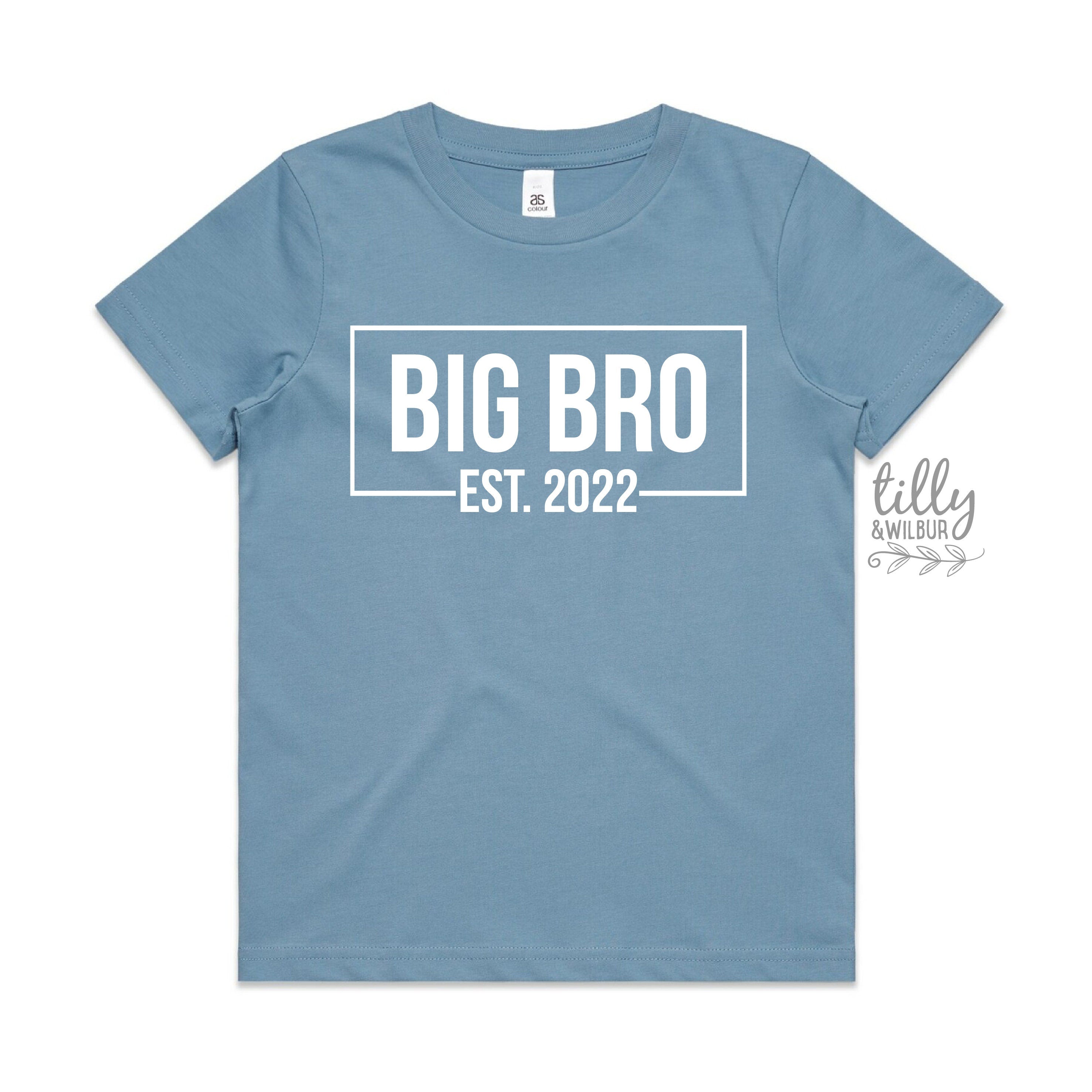 Big Brother Est T-Shirt - Custom Year Personalization - Perfect for Siblings, Family Events & Gifts