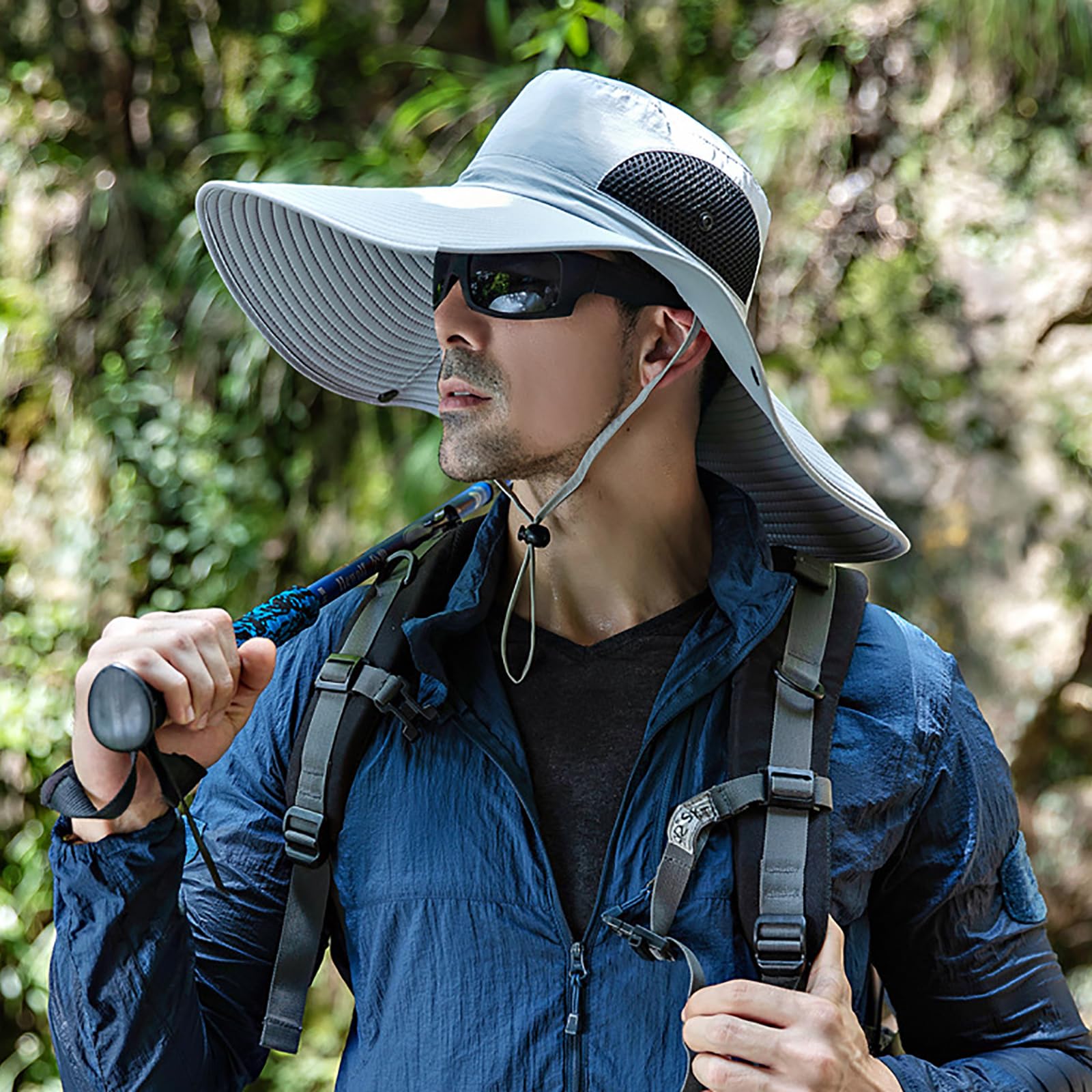 Wide Brim Sun Hat for Men & Women - UPF 50+ Fishing Bucket Hat, Safari & Cowboy Style Summer Outdoor Hat - Perfect for Beach, Gardening, Hiking and Travel