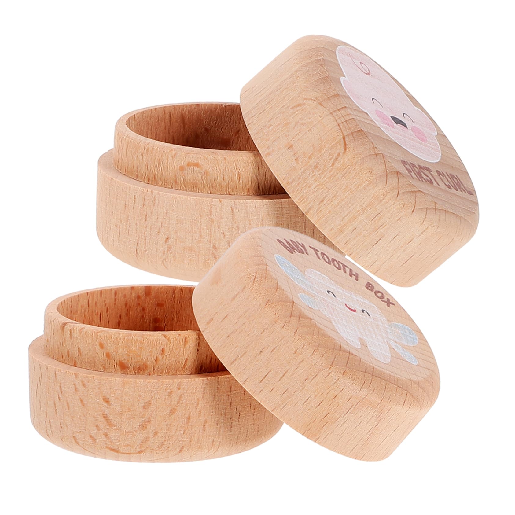 GOOHOCHY 6 Pack Wooden Tooth Box for Kids - Children's Tooth Holder & Teeth Keeper - Perfect for Baby Teeth Collection, Tooth Fairy Gifts, and Memory Keepsakes