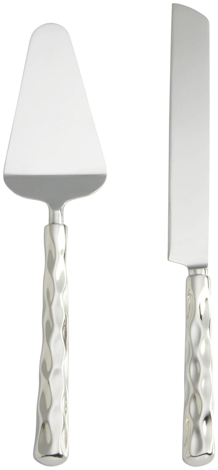 Premium Stainless Steel Cake Knife and Server Set - Wedding, Birthday & Party Cake Cutting Utensils - Elegant Cake Serving Set for Special Occasions