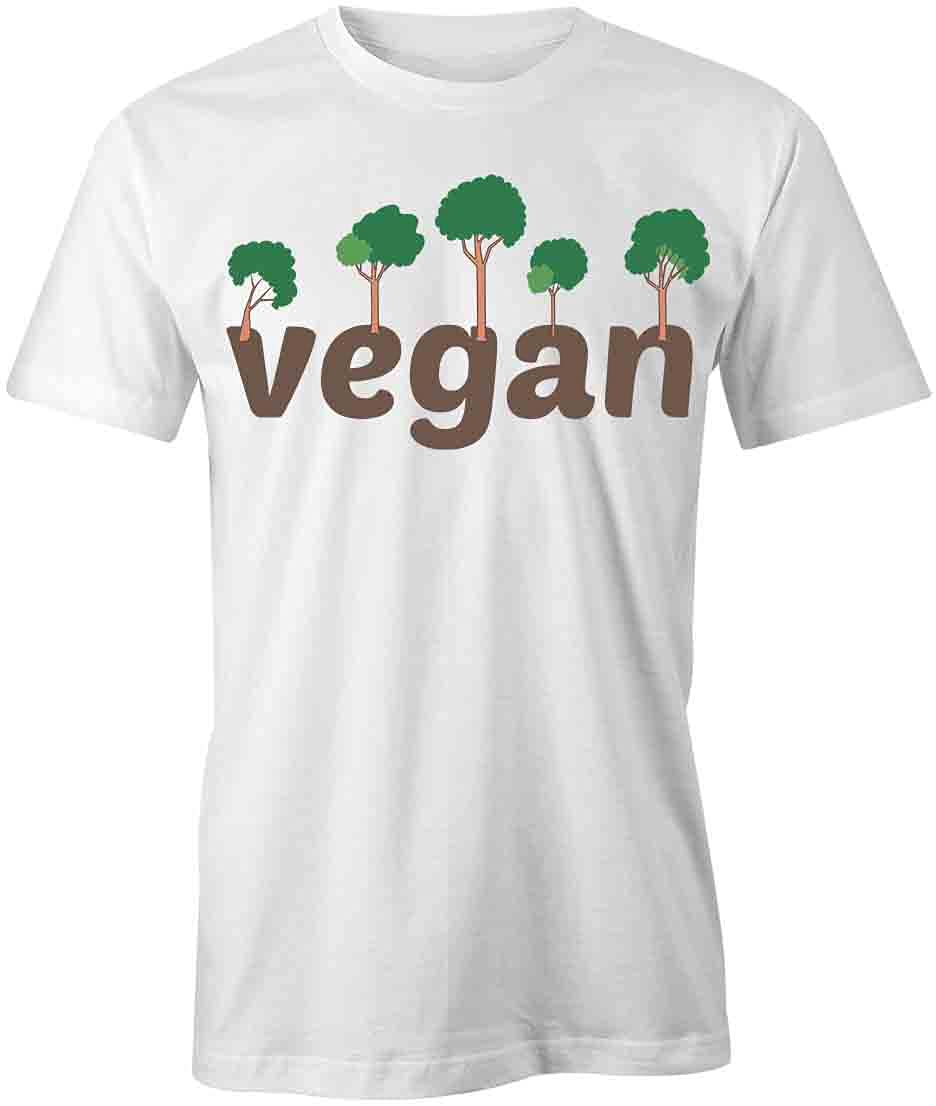 Vegan T-Shirt | Eco-Friendly White Graphic Tee for Men & Women | Soft Cotton Printed T-Shirts for Casual Wear & Animal Rights Awareness