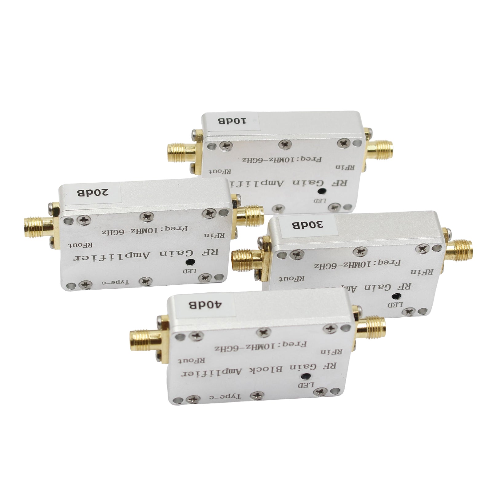 10M-6GHz RF Amplifier - 10dB/20dB/30dB/40dB High Gain Driver Receiver - Signal Booster for Ham Radio, Wireless Communication & Antenna Systems