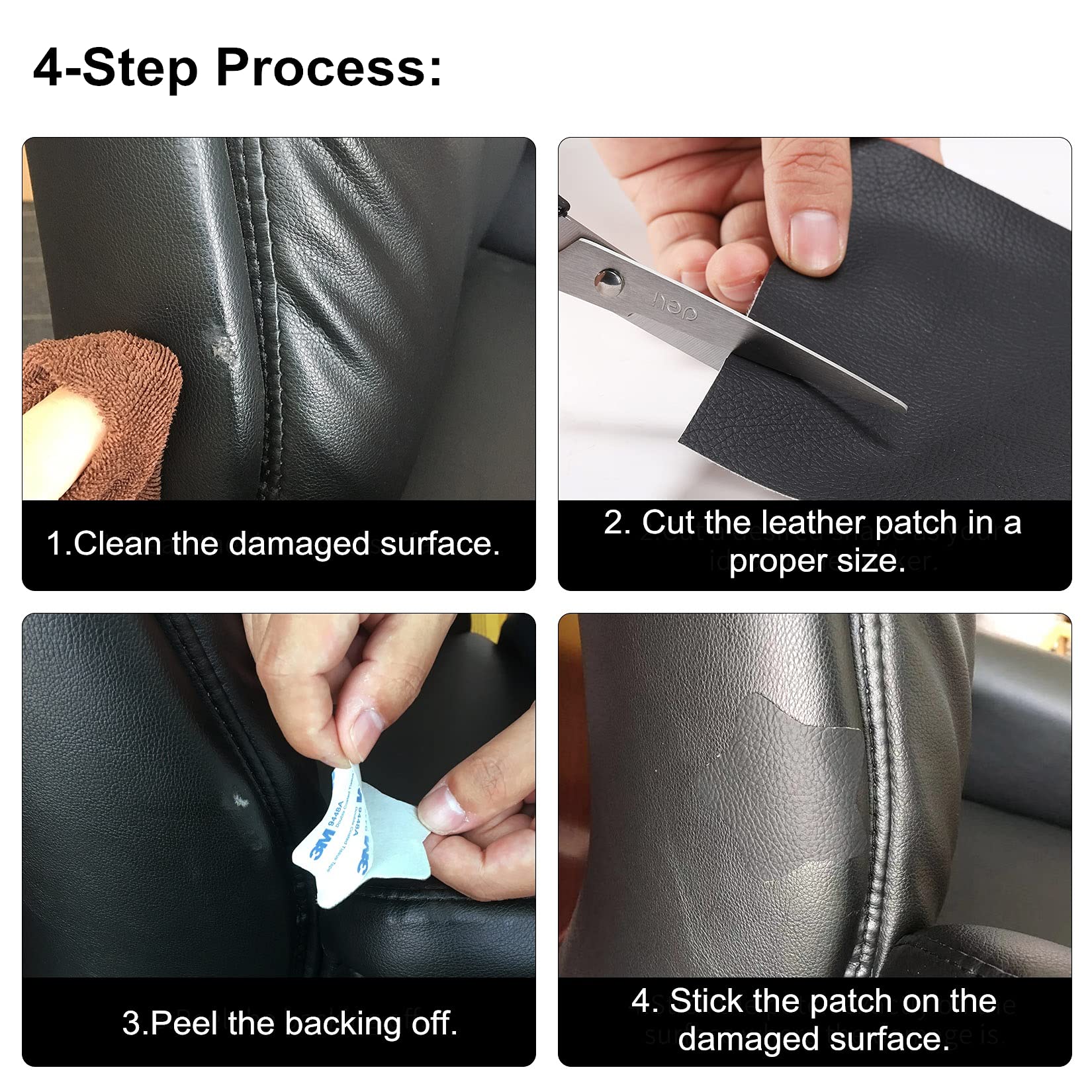 ILOFRI 60x17 Inch Leather Repair Patch Tape - Durable Self-Adhesive Vinyl & Leather Repair Kit for Couch, Car Seat, Boat Seats, Furniture, Sofa, Chair (Dark Red) | Perfect for Home, Office & Vehicle Upholstery Repairs