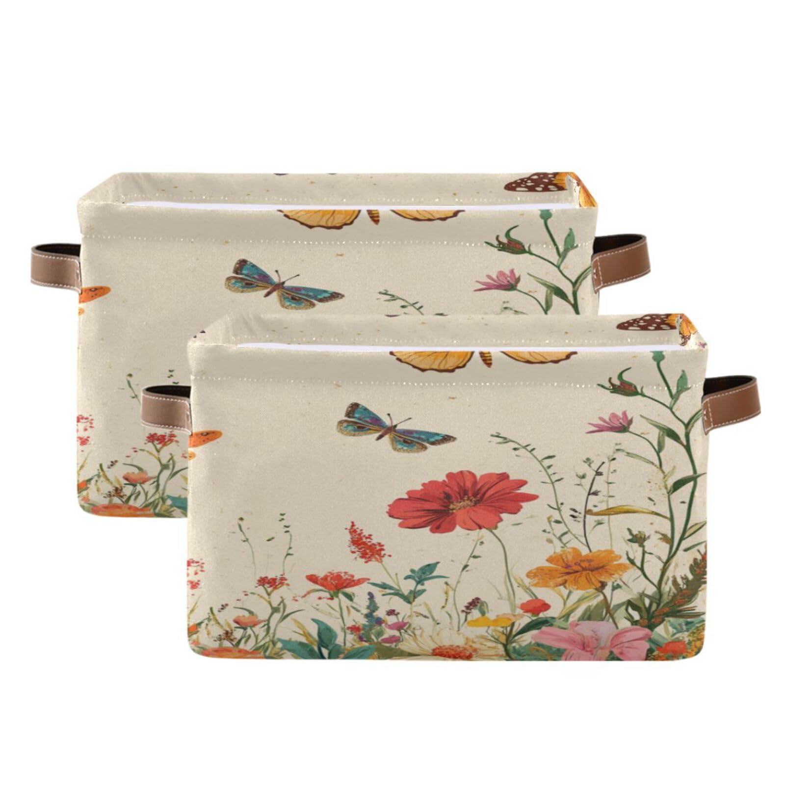 Large Fabric Storage Bins with Handles - Collapsible Organizer for Clothes, Toys & Home