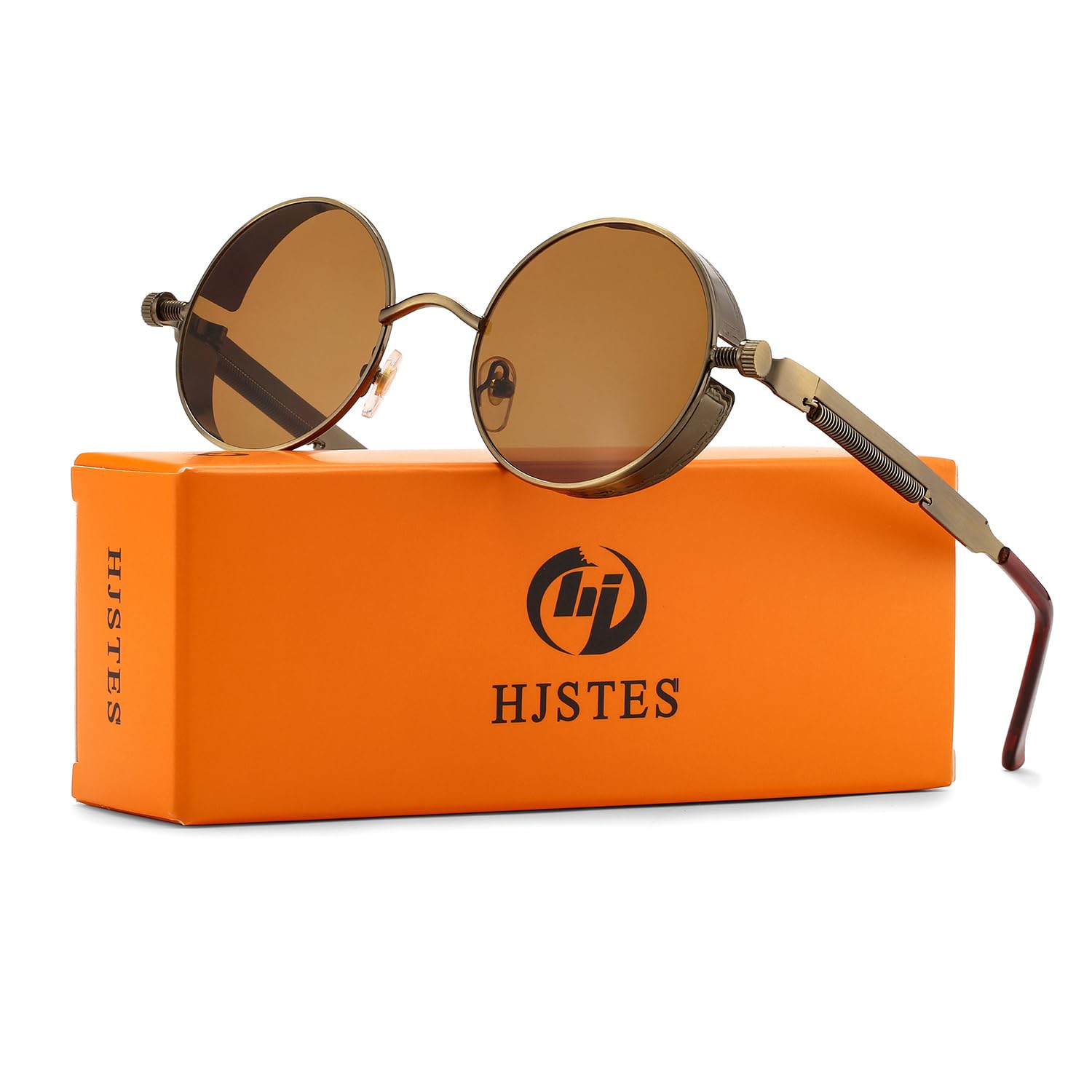 Vintage Steampunk Sunglasses for Women & Men - Retro Round Metal Frame Gothic Glasses - Perfect for Cosplay, Halloween Costumes & Vintage Fashion Outfits
