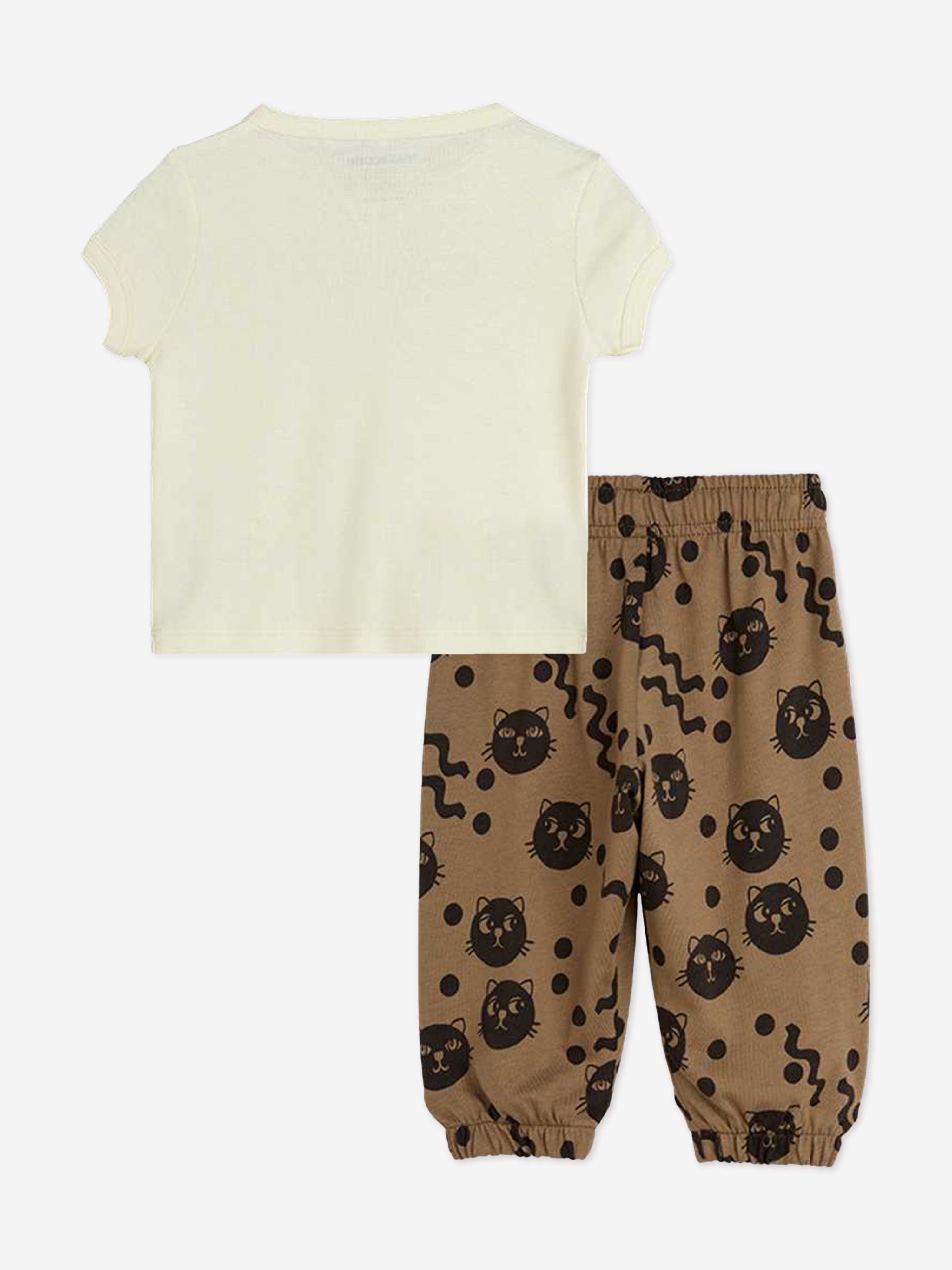 Adorable Brown Baby Cat Pants Set - Soft & Comfortable Kitten Outfit for Playtime & Photo Shoots