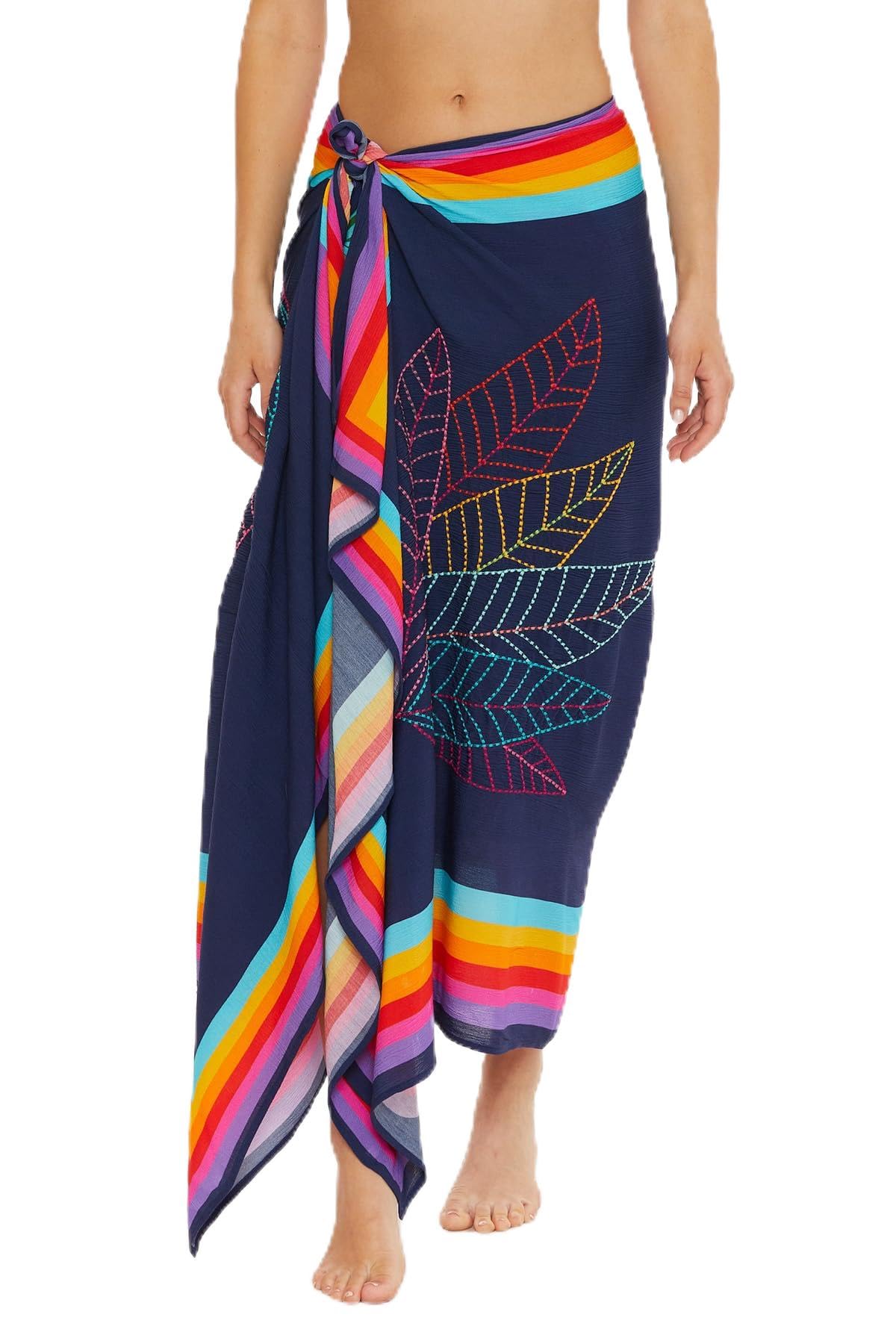 Trina Turk Women's West Palm Sarong - Stylish Casual Beach Cover Up for Summer Outings, Poolside Lounging & Tropical Vacations