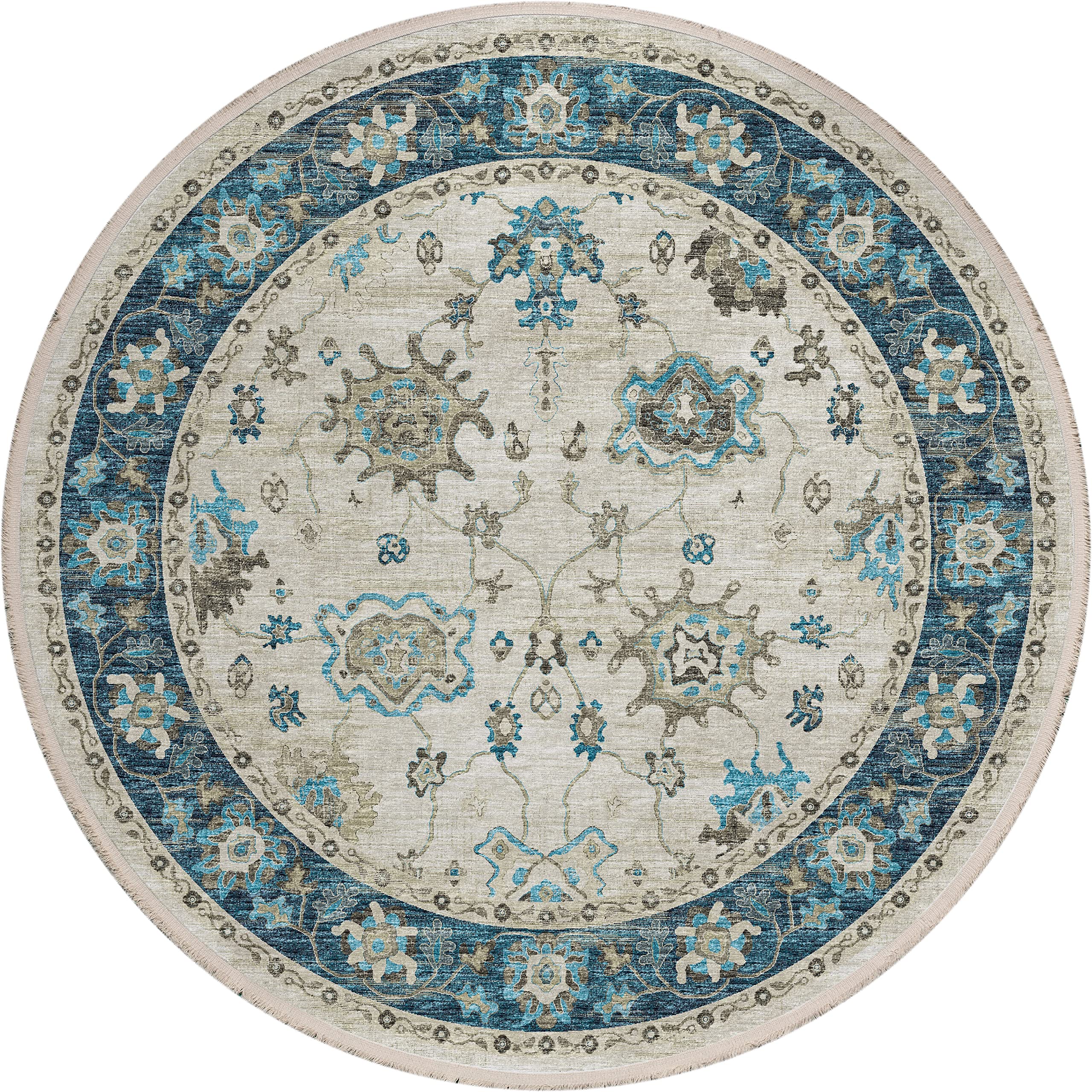 Addison Rugs Sterling AST36 Blue 8' x 8' Area Rug – Soft & Durable Indoor/Outdoor Carpet for Living Room, Bedroom, Patio, or Deck