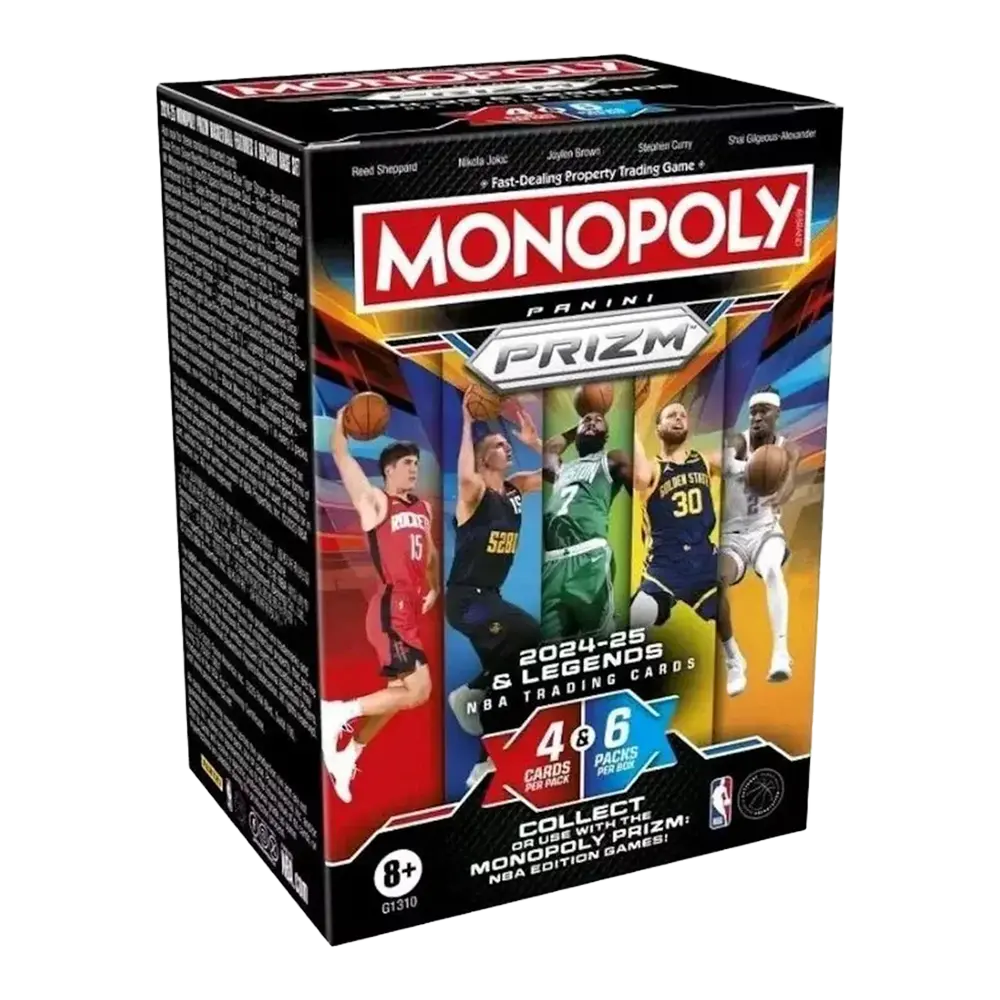 2024 Panini Prizm Monopoly Basketball Blaster Box - 25 Cards Per Pack | NBA Trading Cards for Collectors & Fans | Perfect for Gifts, Investments & Game Nights