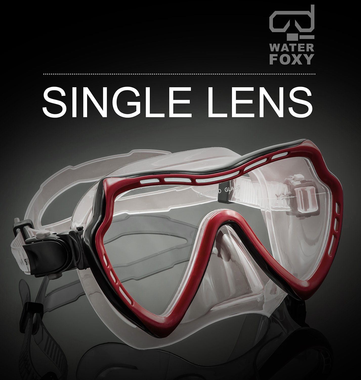Snorkel Set with Anti-Fog Diving Mask & Dry Snorkel - Single Lens Swim Mask with Purge Valve & Anti-Splash Guard for Kids, Youth & Adults - Perfect for Pool, Beach & Ocean Adventures