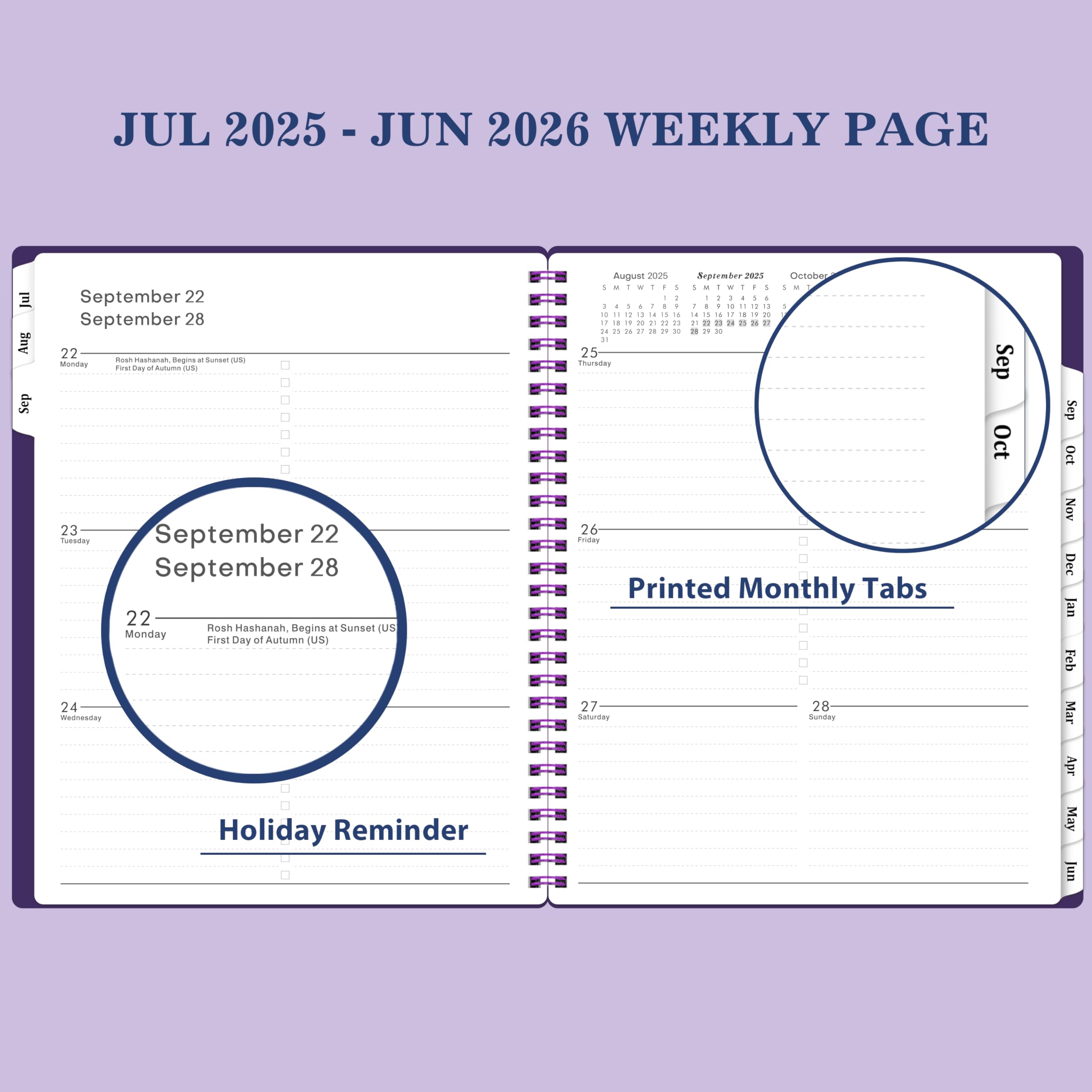 2025-2026 Academic Planner Weekly & Monthly - July 2025 to June 2026, 8x10 Inch Student Planner with Flexible Cover, To-Do Lists & 12 Monthly Tabs, Twin-Wire Binding - Perfect for School, College & Work Organization