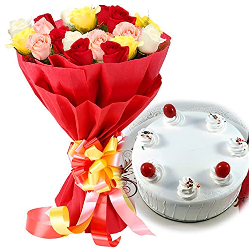 Just Flowers® Premium Red Crepe Paper & Duplex Paper Rolls - 8ft Length x 20in Width (2 Pack) for DIY Flower Arrangements, Party Decorations, and Craft Projects