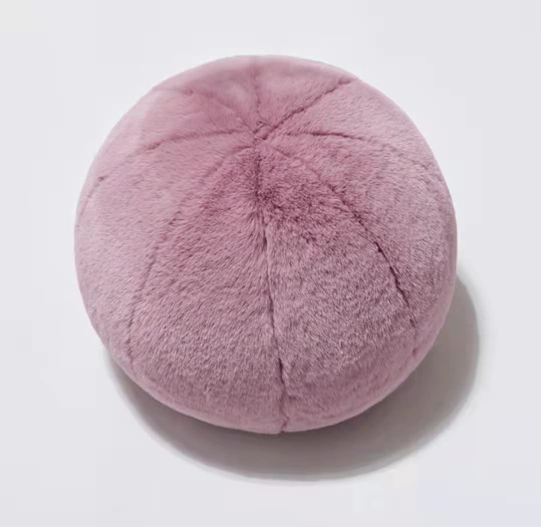 Soft Round Plush Ball Pillow - 13.77 Inch Purple Sphere Cushion for Chair, Couch, Sofa & Bedroom Decor | Cozy Floor Pillow for Living Room, Nursery & Gift Giving