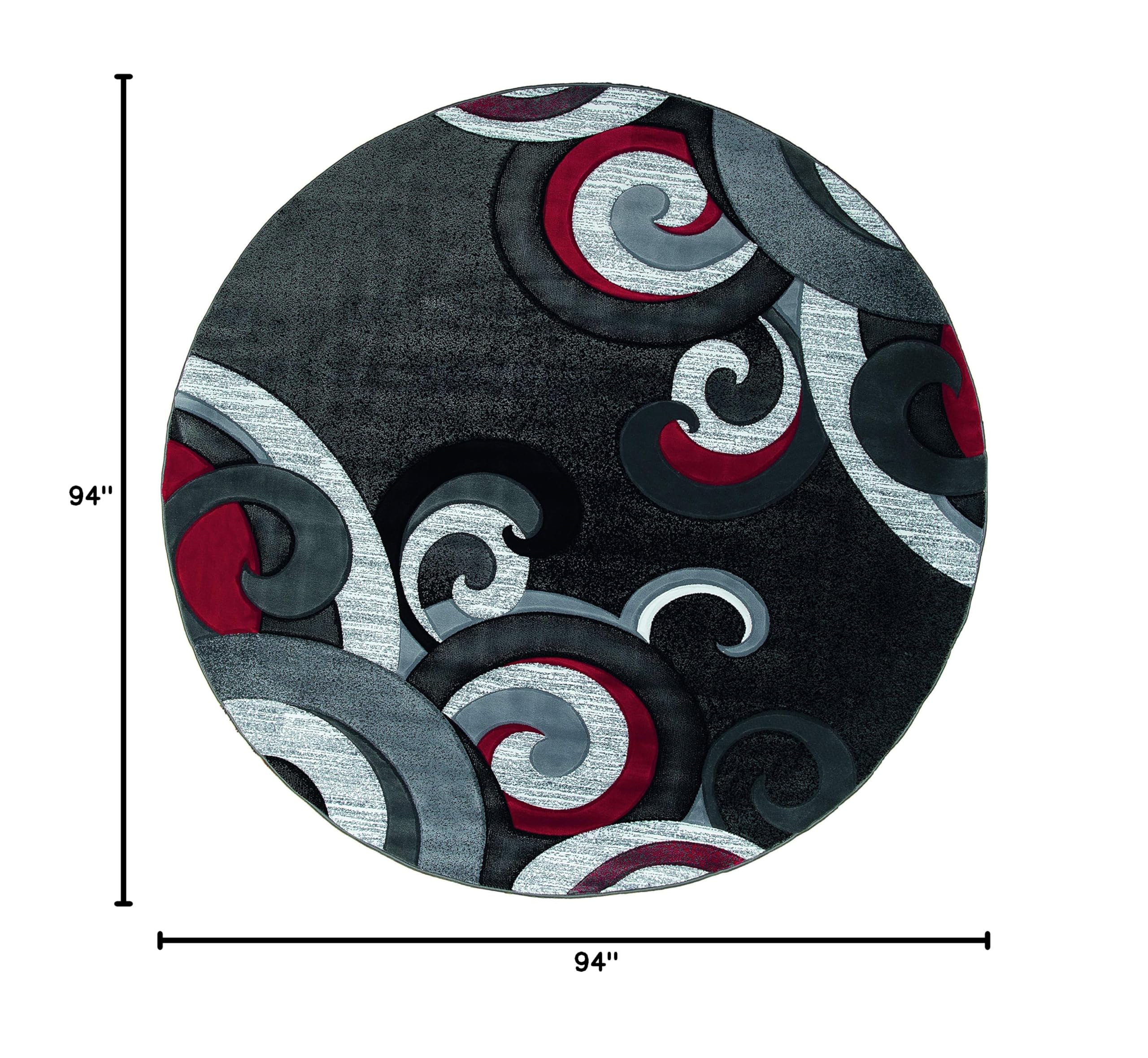 United Weavers of America Bristol Rhiannon Red Round Area Rug 7'10