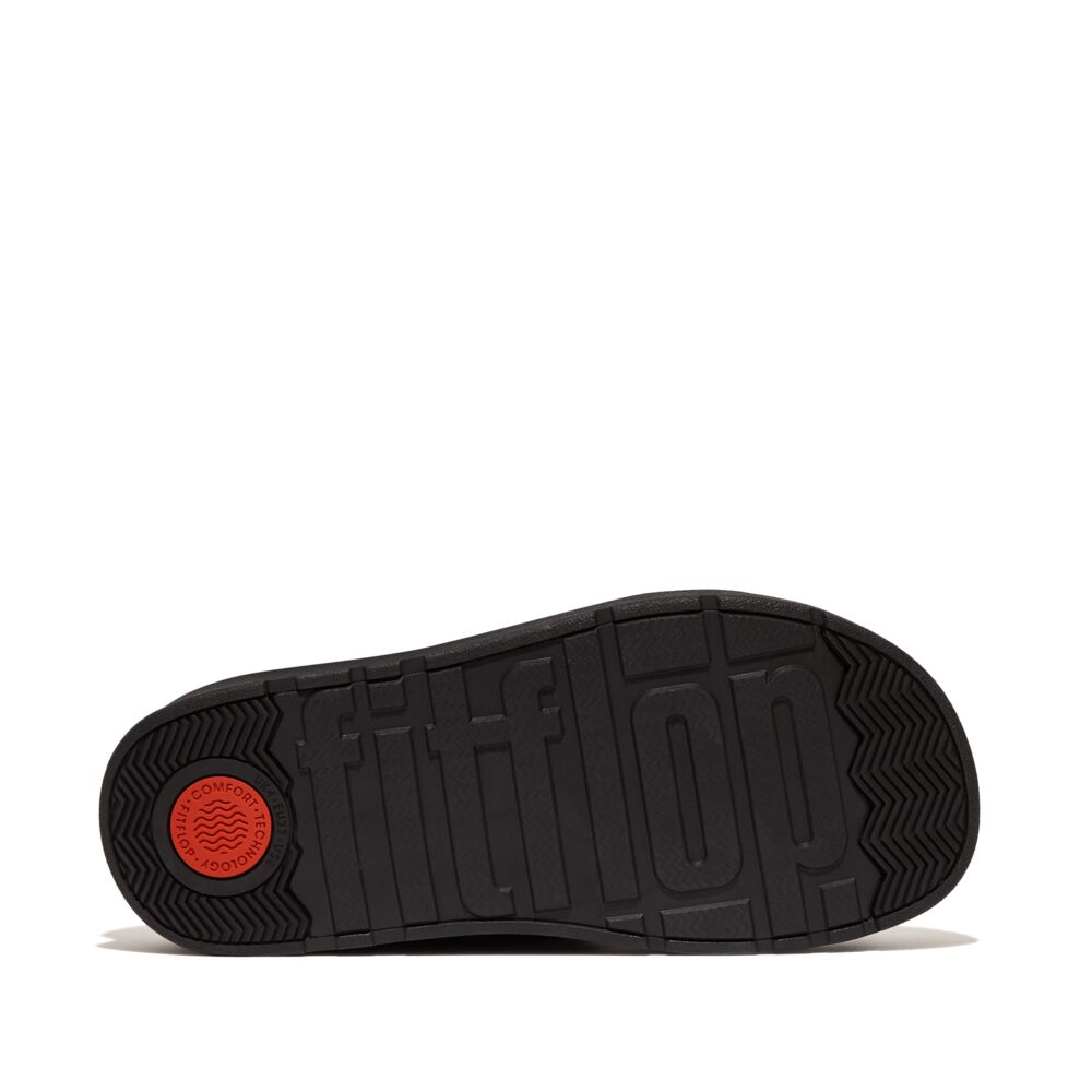 FitFlop Gen FF Elasticated Suede Mules - Comfortable Black Slip-On Shoes for Women, Perfect for Home, Office & Casual Wear
